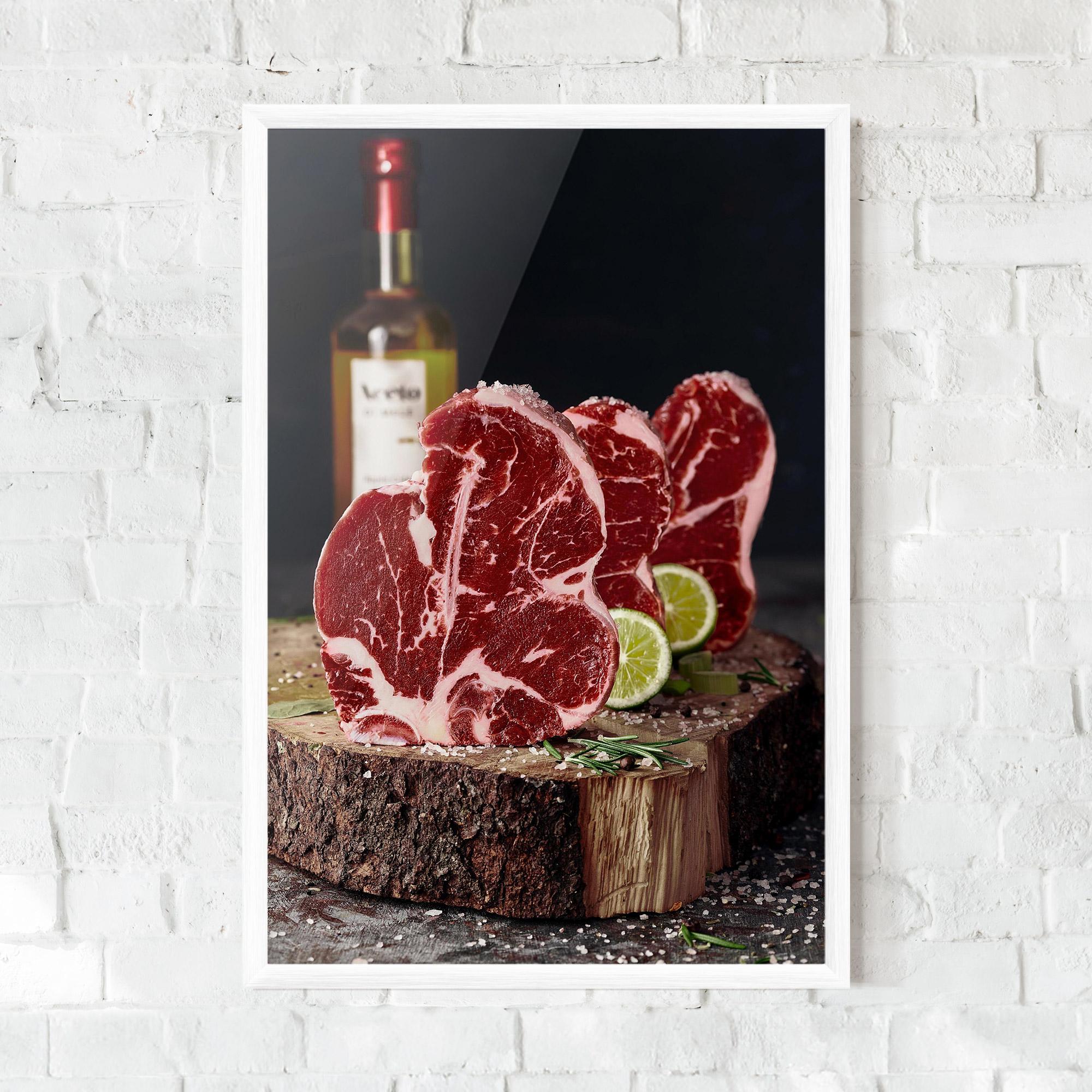 Gerahmte Poster Preparing The Meat mockup 0