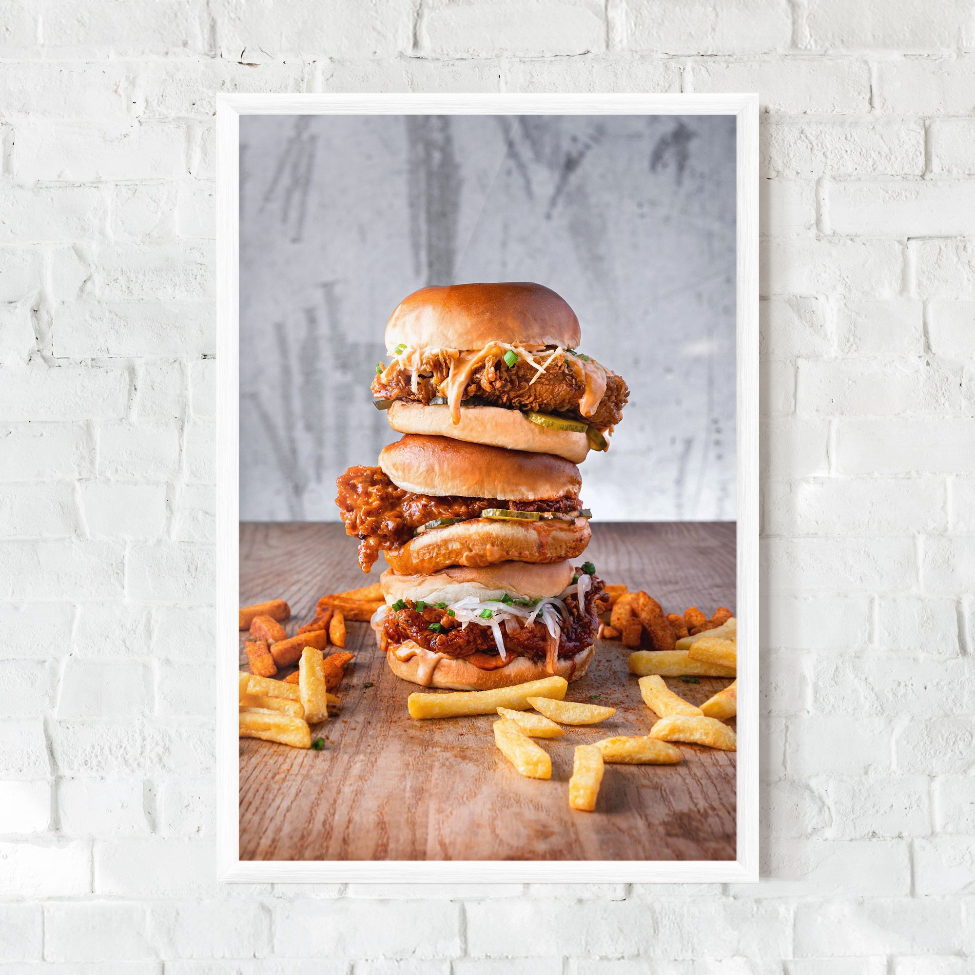 Triple Hamburger mockup 0