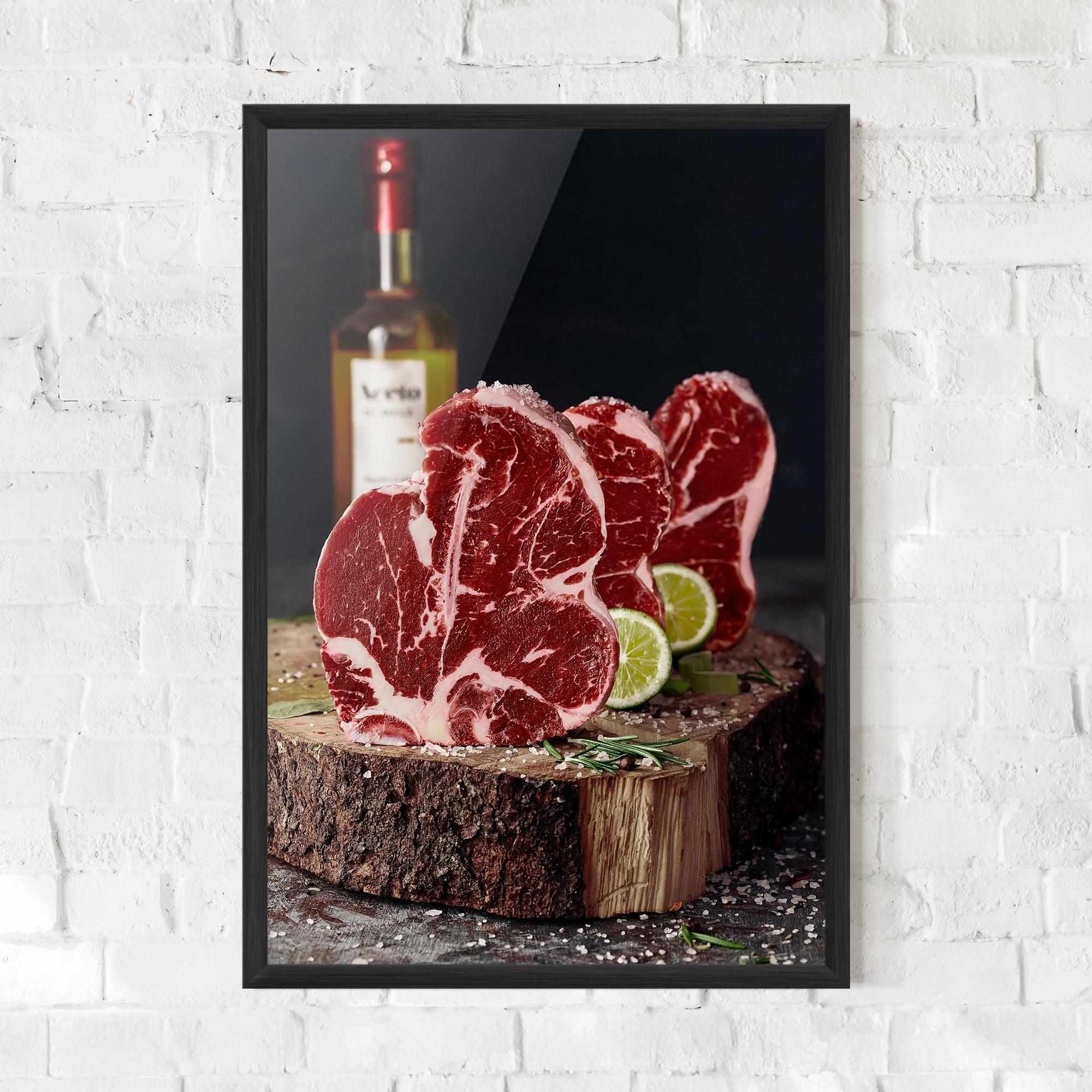 Gerahmte Poster Preparing The Meat mockup 0