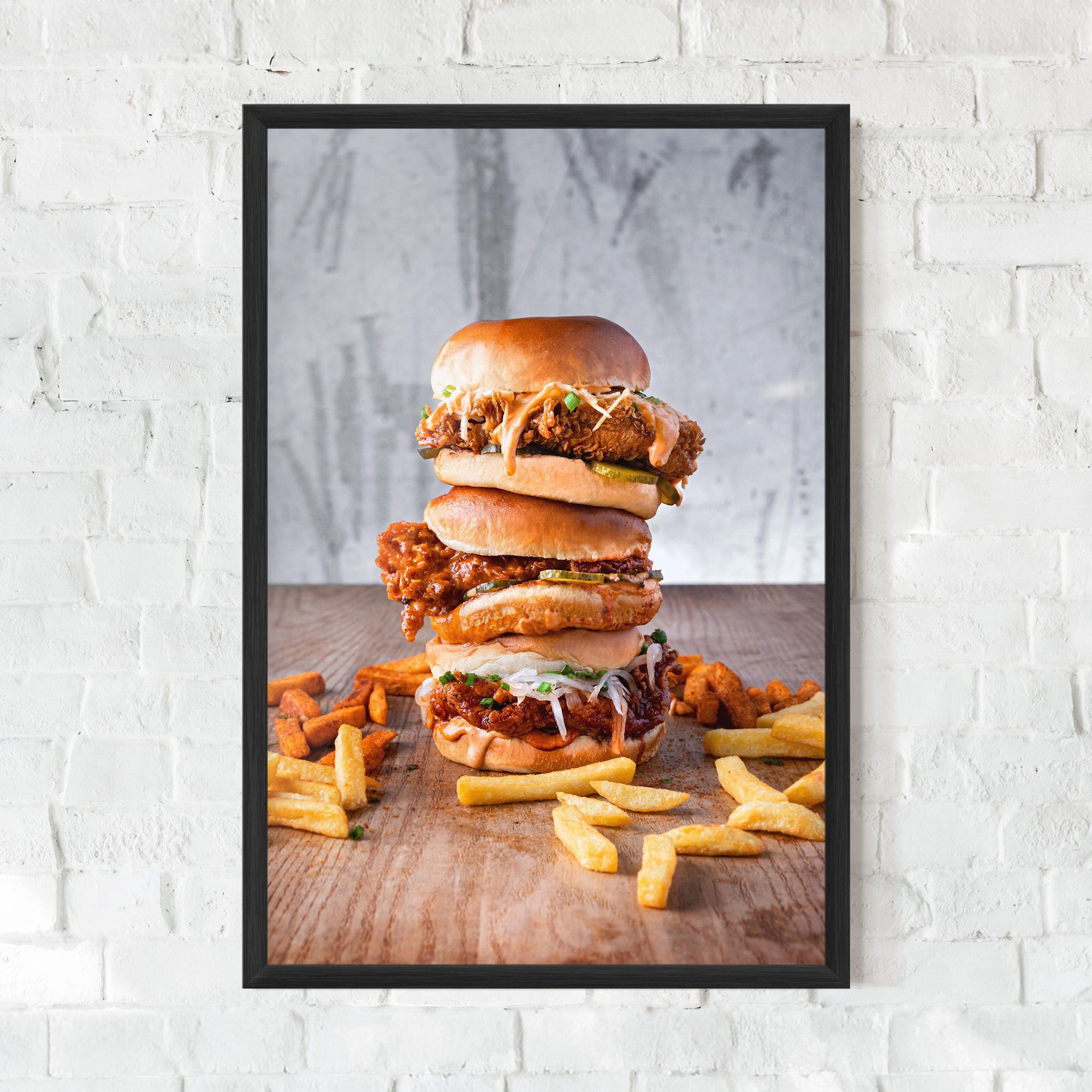 Triple Hamburger mockup 0