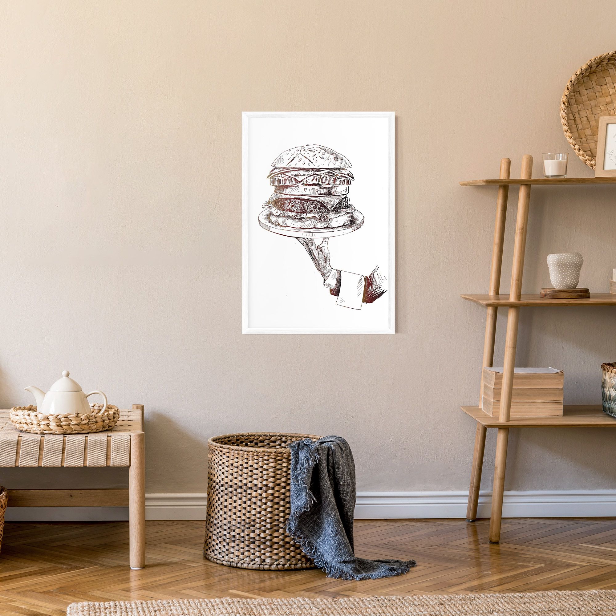 Holding Hamburger mockup 9