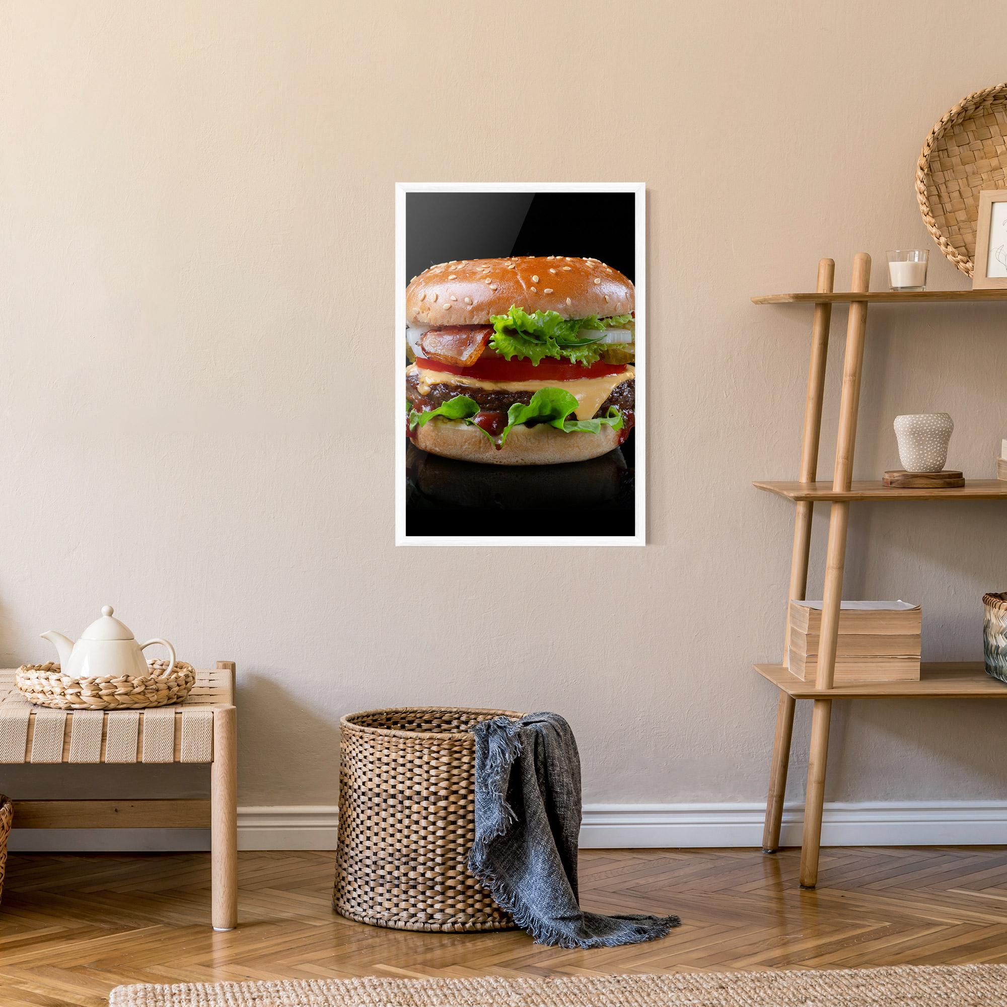 Gerahmte Poster Yumm Hamburger mockup 9