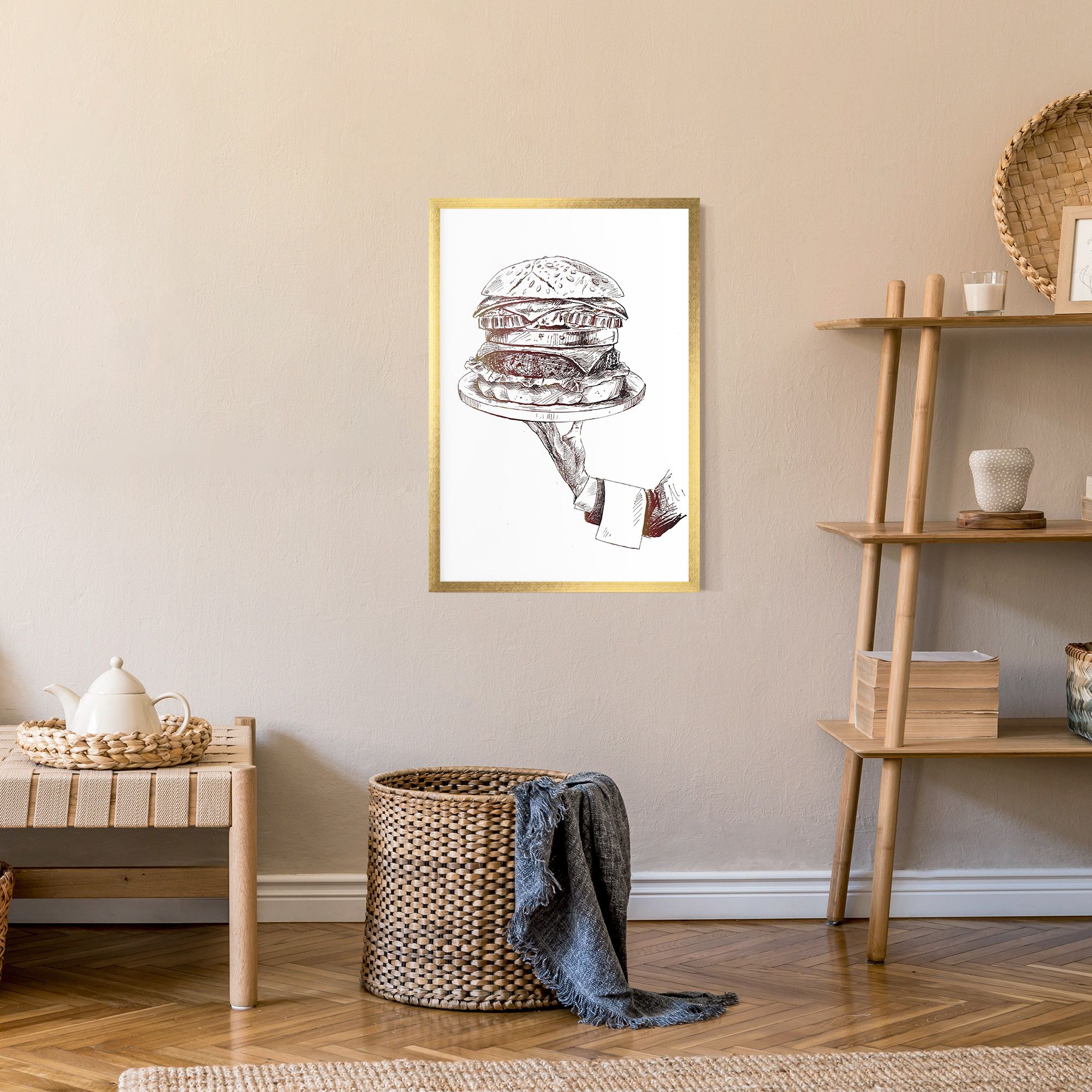 Holding Hamburger mockup 9