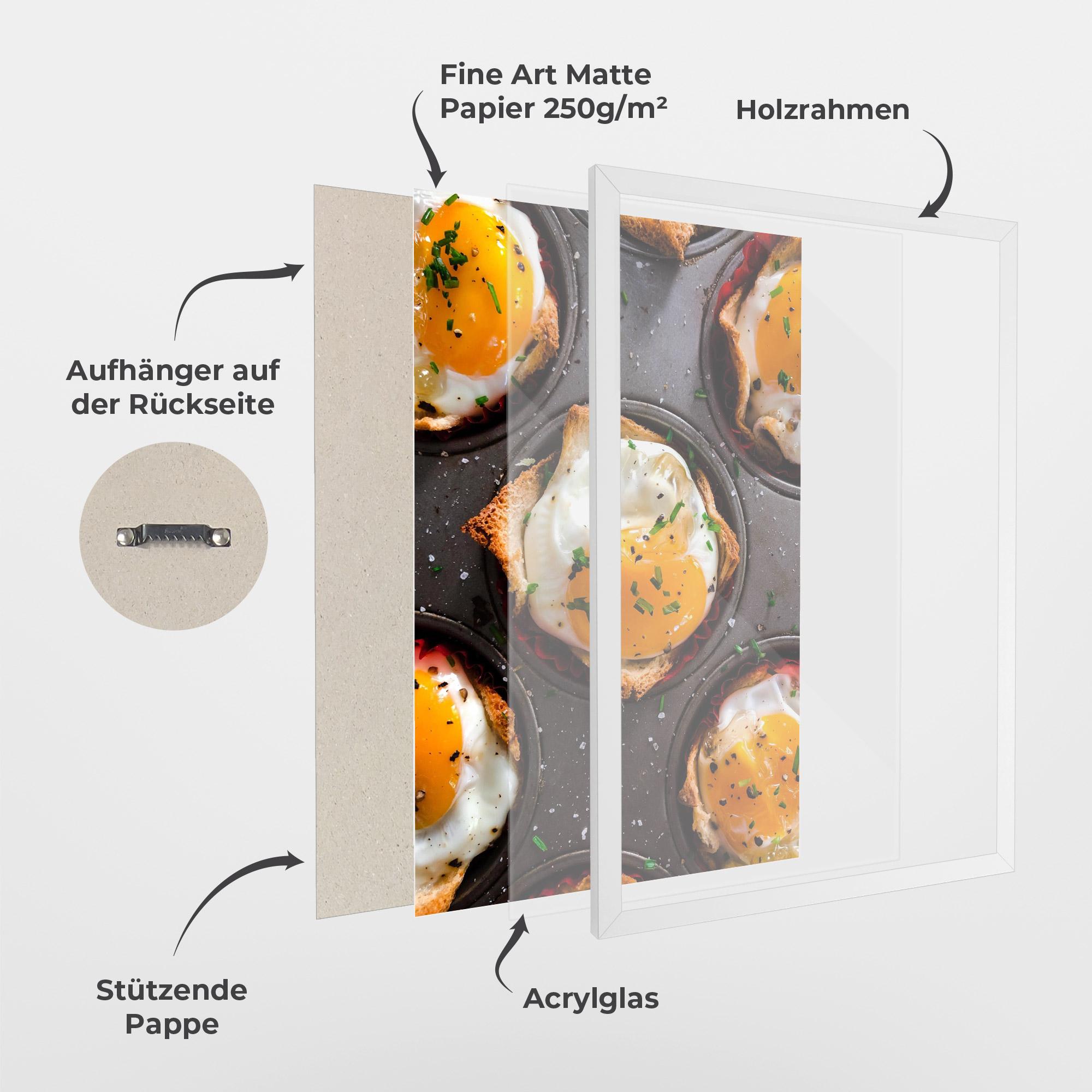 Gerahmte Poster Egg On Tray mockup 1