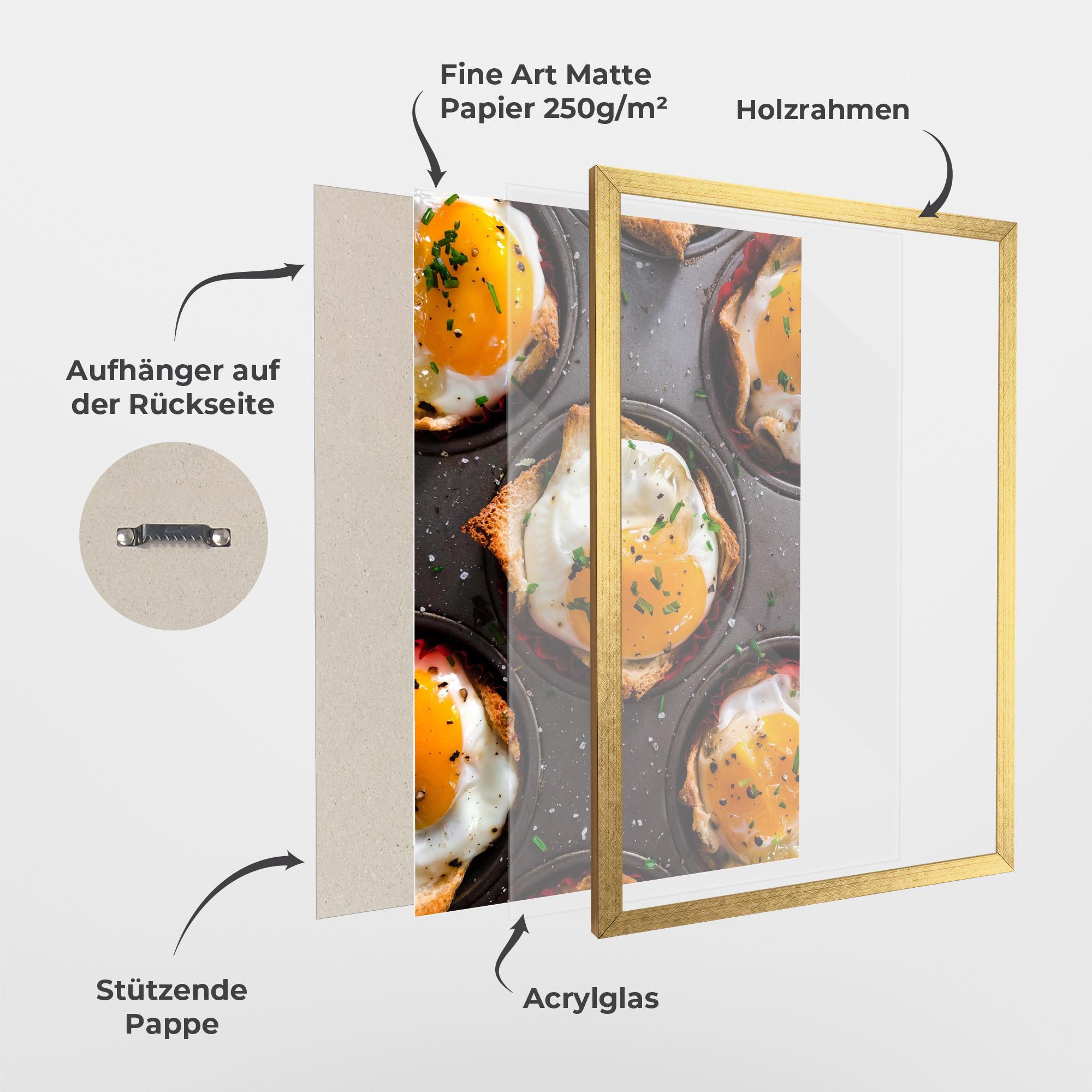 Gerahmte Poster Egg On Tray mockup 1