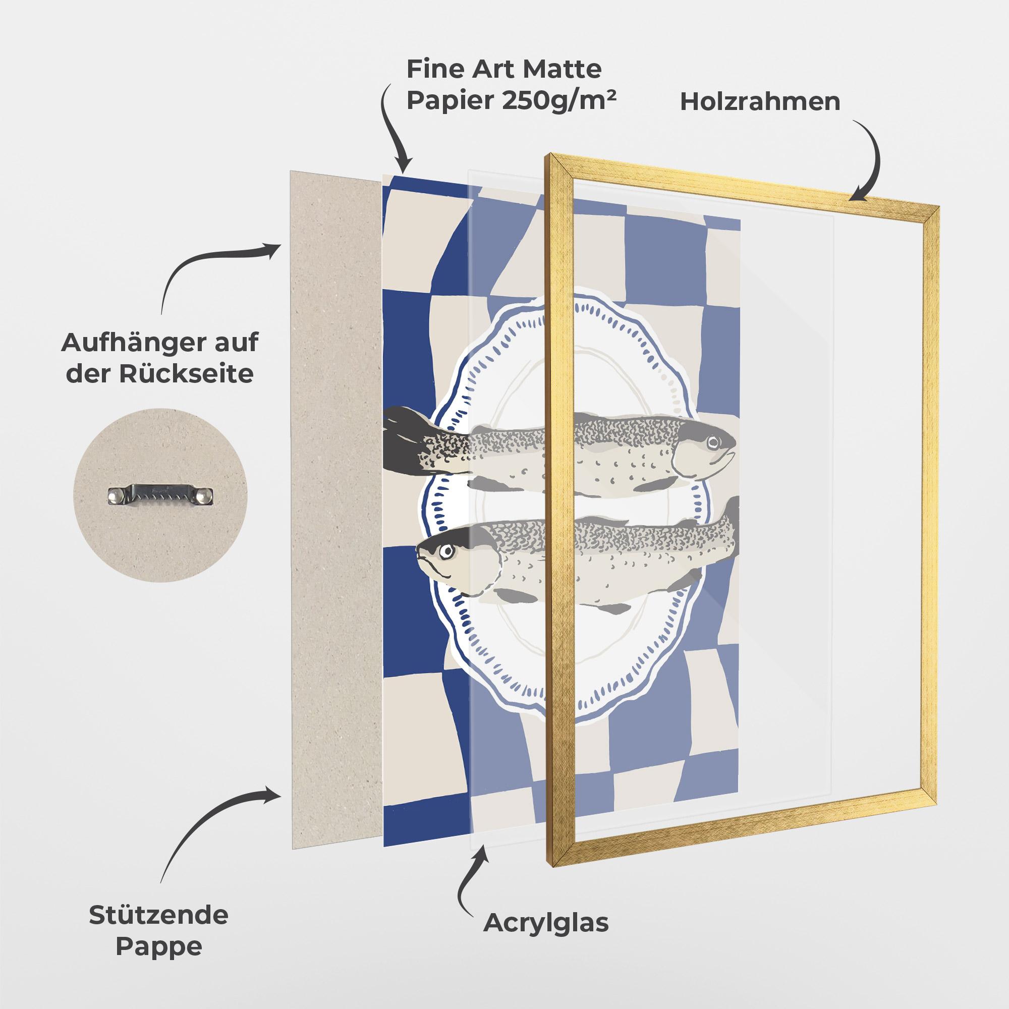 Gerahmte Poster Food Fish mockup 1