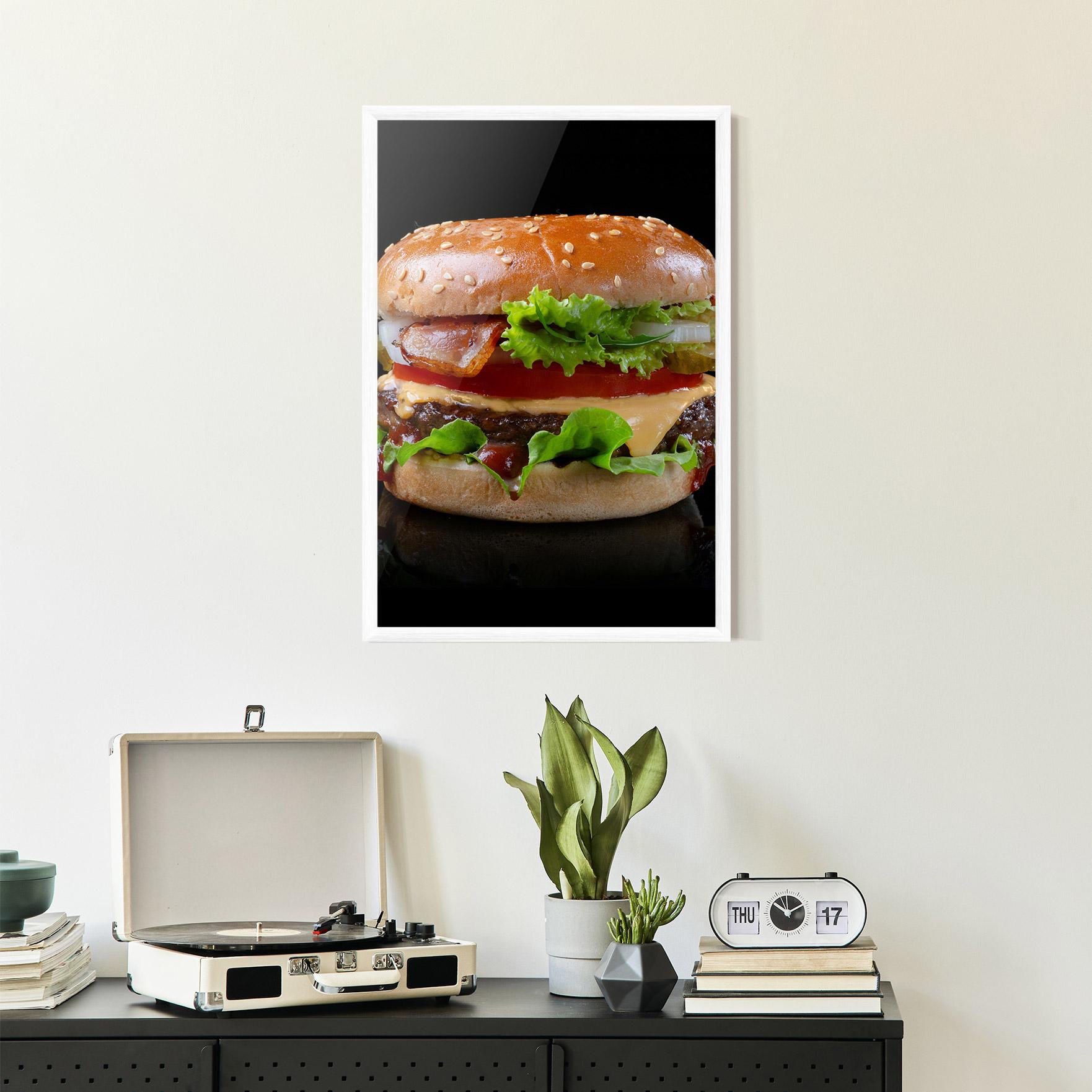 Gerahmte Poster Yumm Hamburger mockup 2