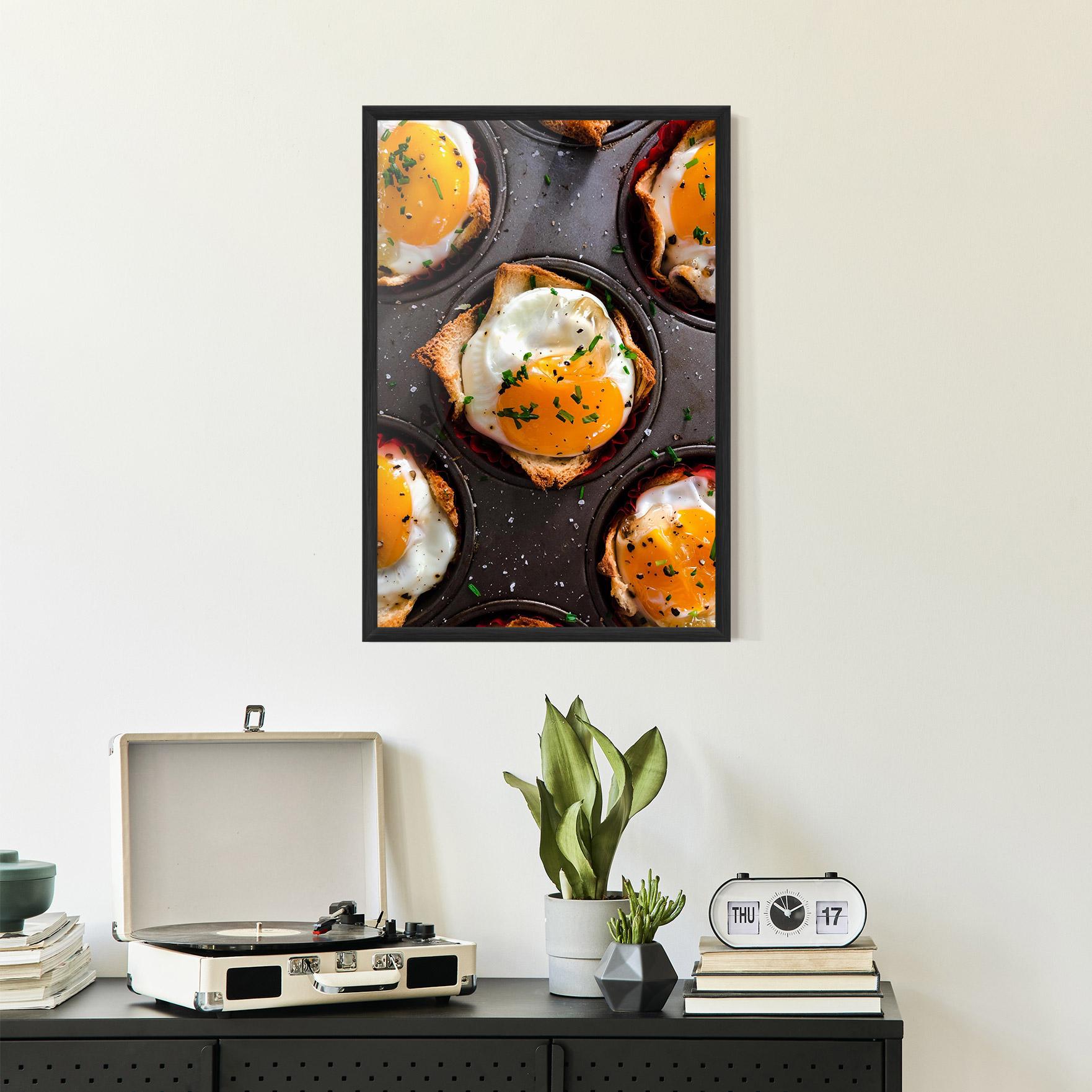 Gerahmte Poster Egg On Tray mockup 2