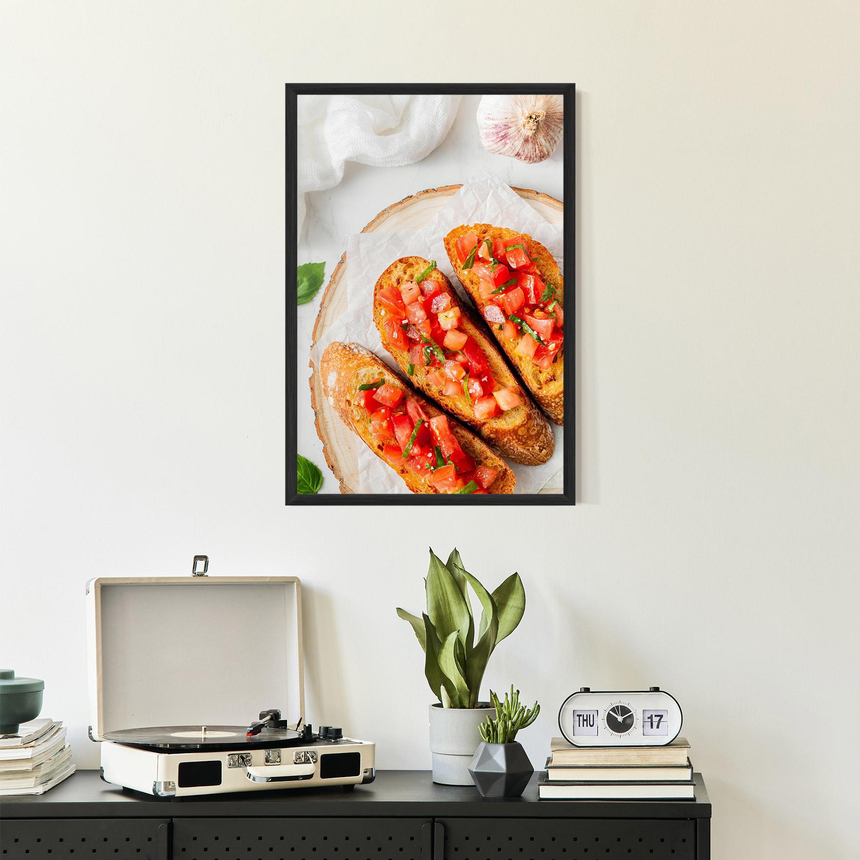 Gerahmte Poster Tomatoes On Bread mockup 2