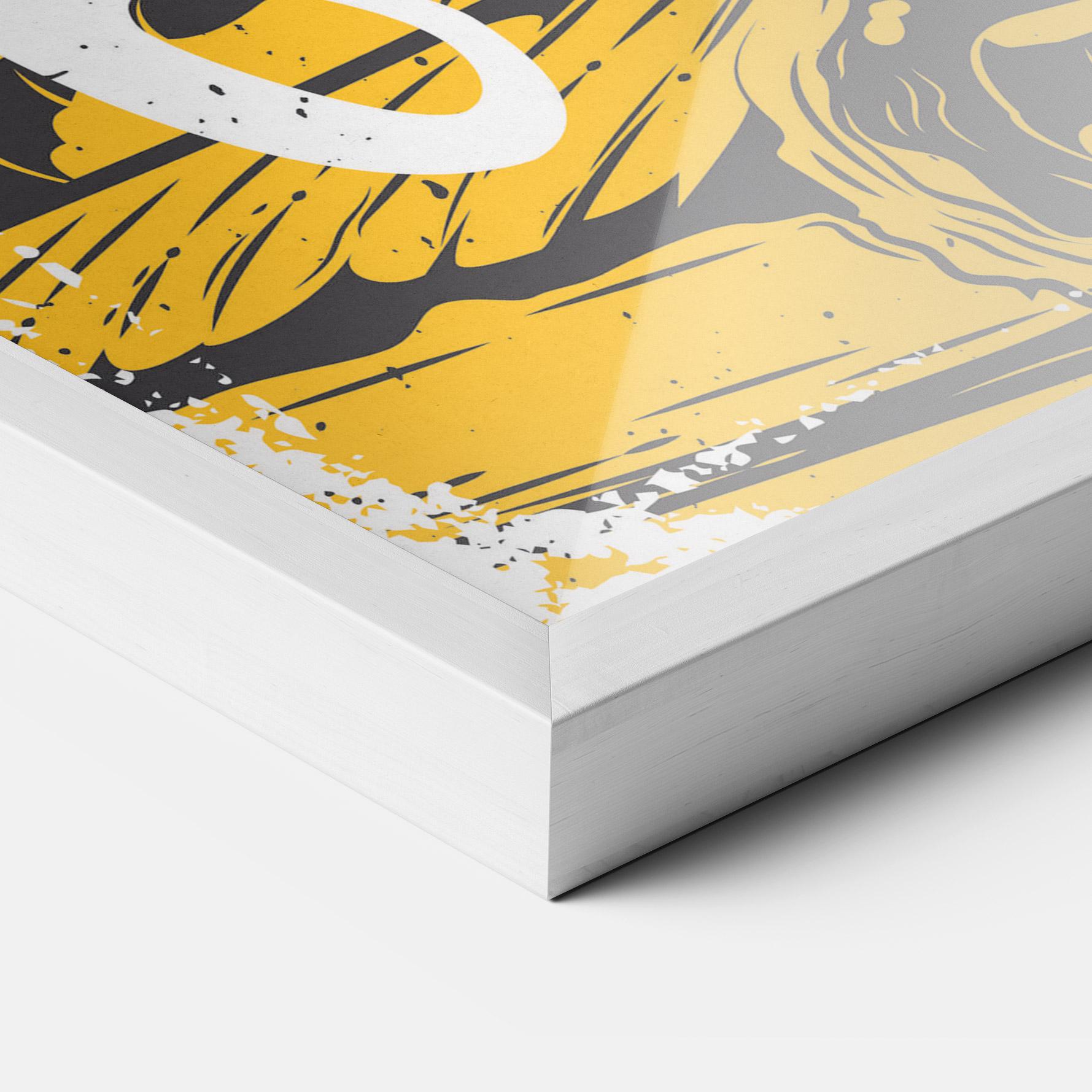 Gerahmte Poster Fast Food Pink mockup 3