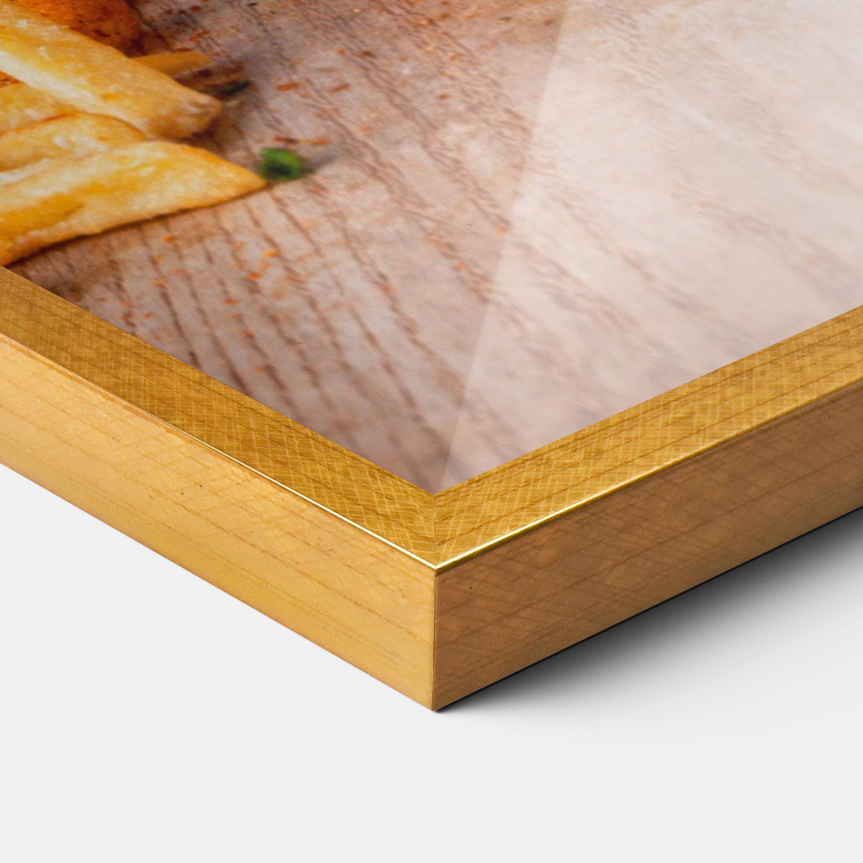 Gerahmte Poster Triple Hamburger mockup 3