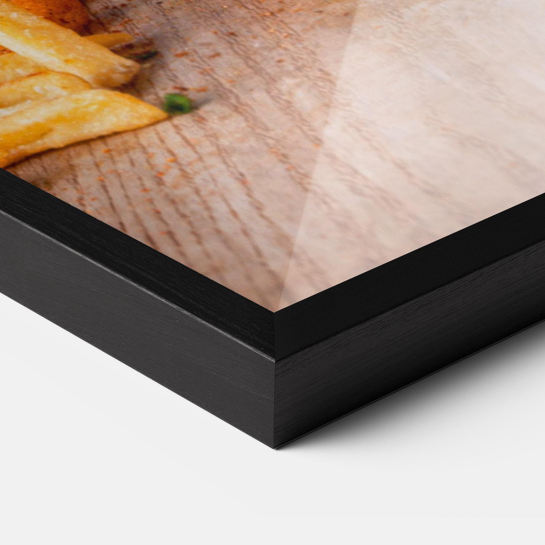 Gerahmte Poster Triple Hamburger mockup 3