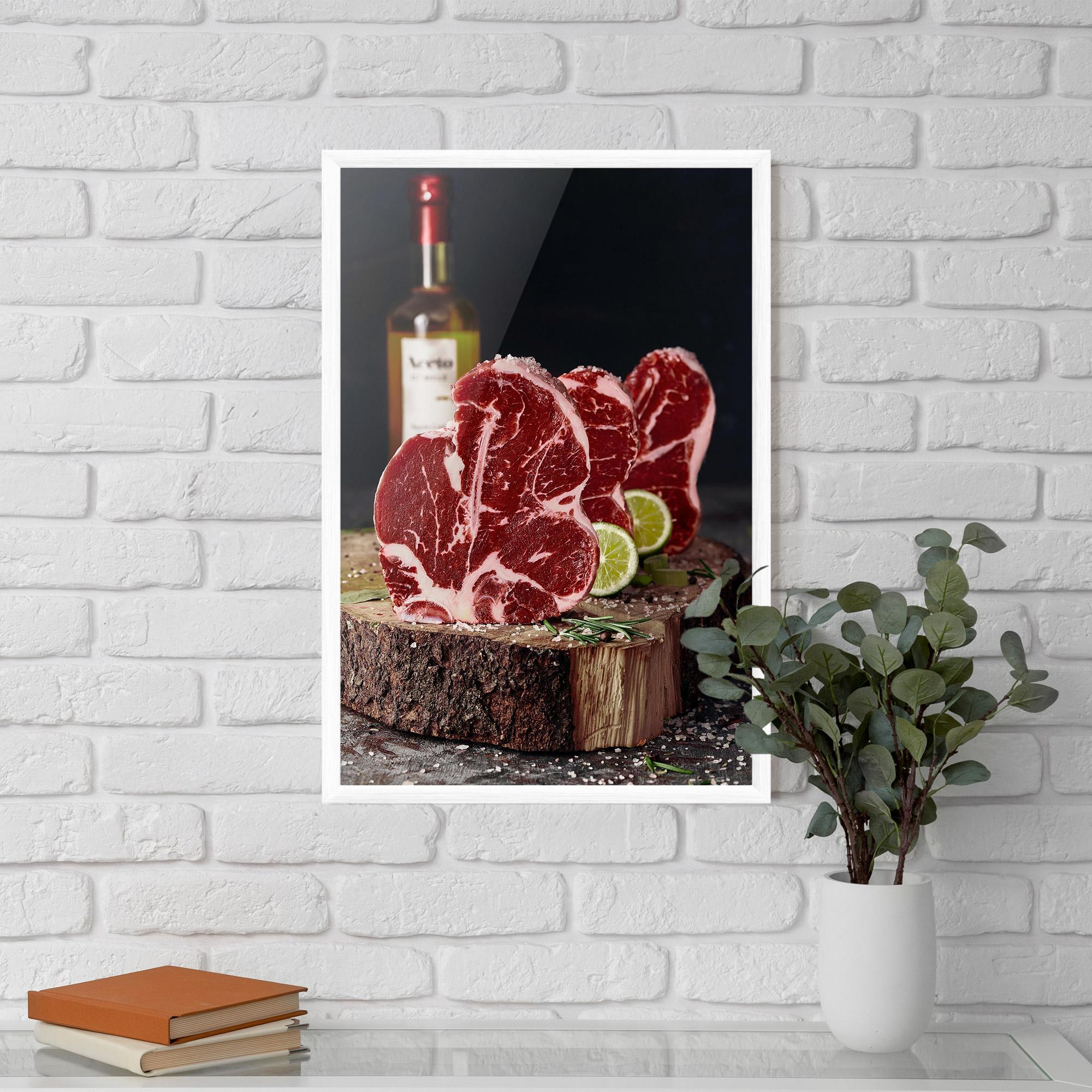 Gerahmte Poster Preparing The Meat mockup 5