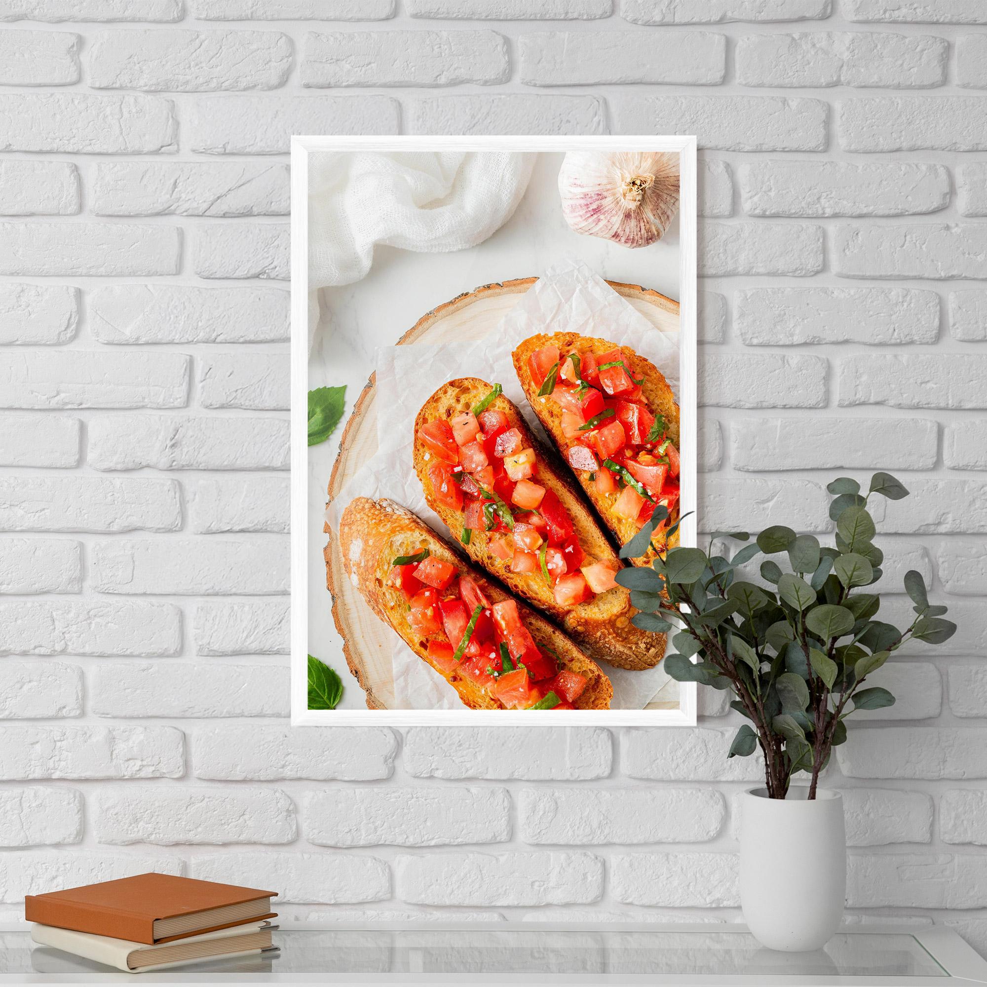 Gerahmte Poster Tomatoes On Bread mockup 5