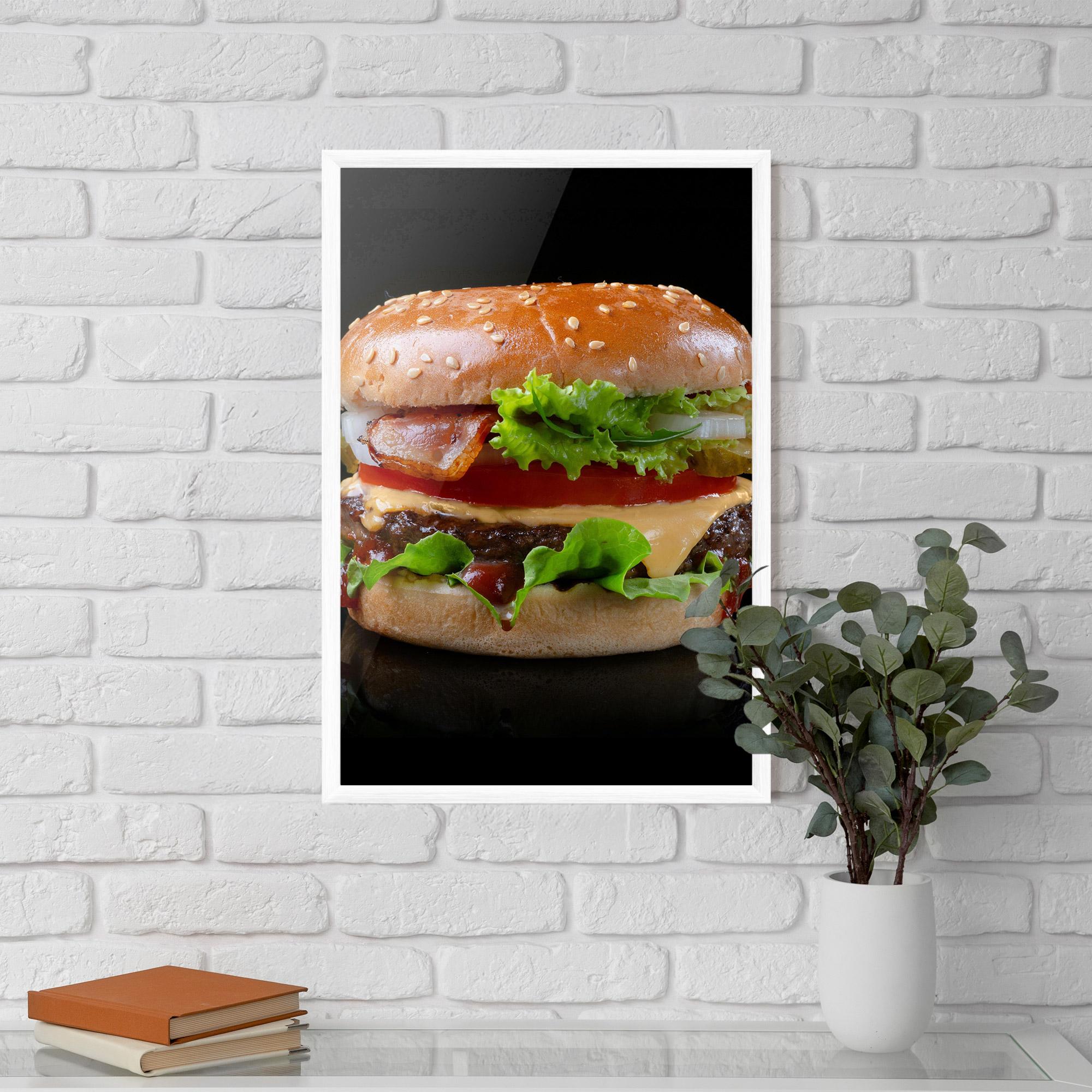 Gerahmte Poster Yumm Hamburger mockup 5