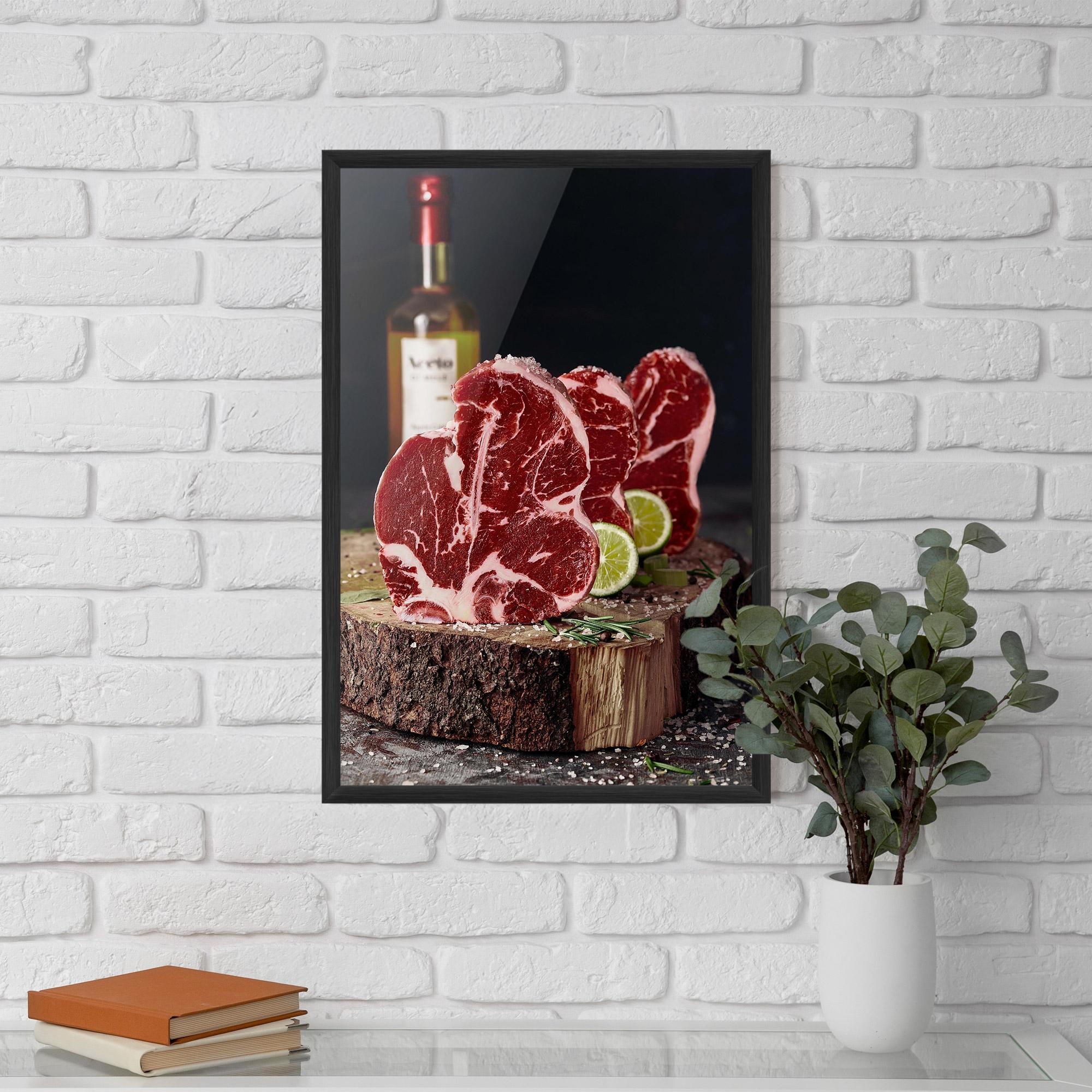 Gerahmte Poster Preparing The Meat mockup 5