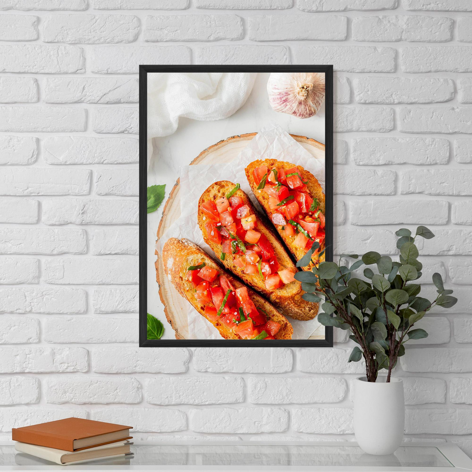 Gerahmte Poster Tomatoes On Bread mockup 5