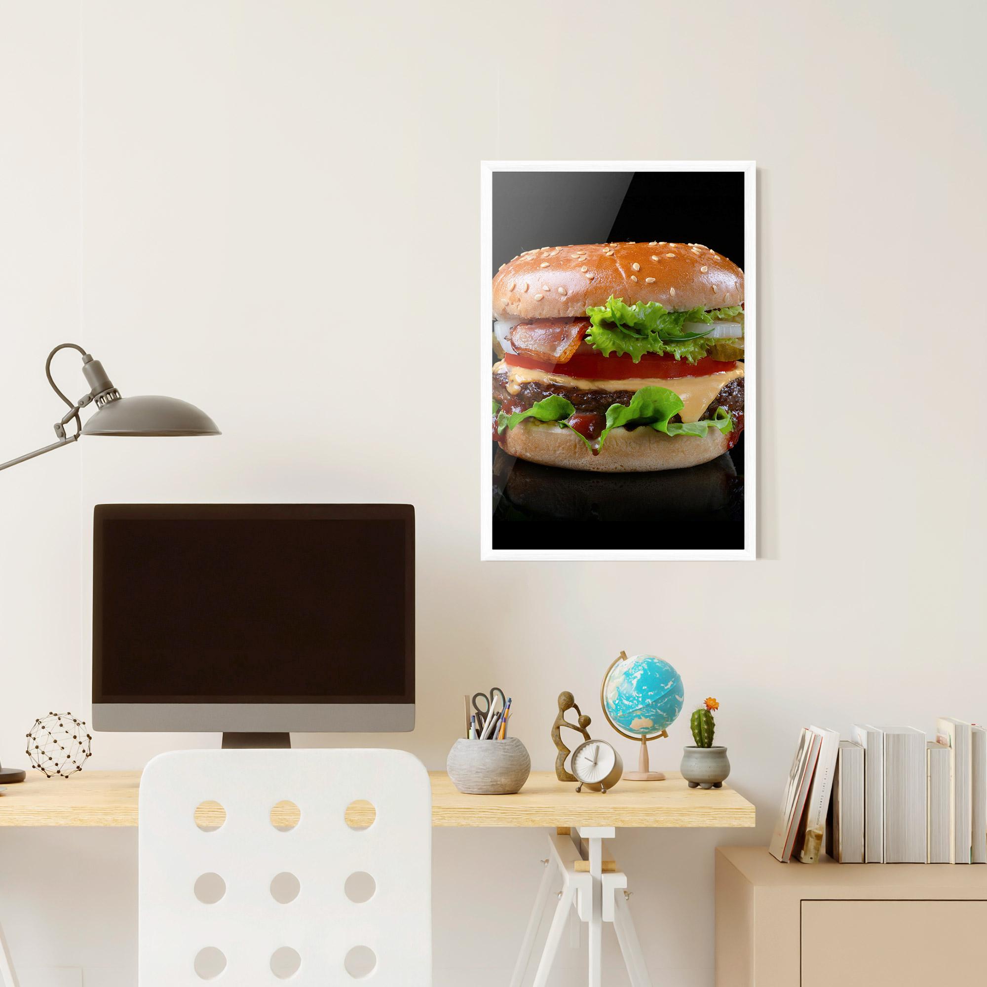 Gerahmte Poster Yumm Hamburger mockup 6