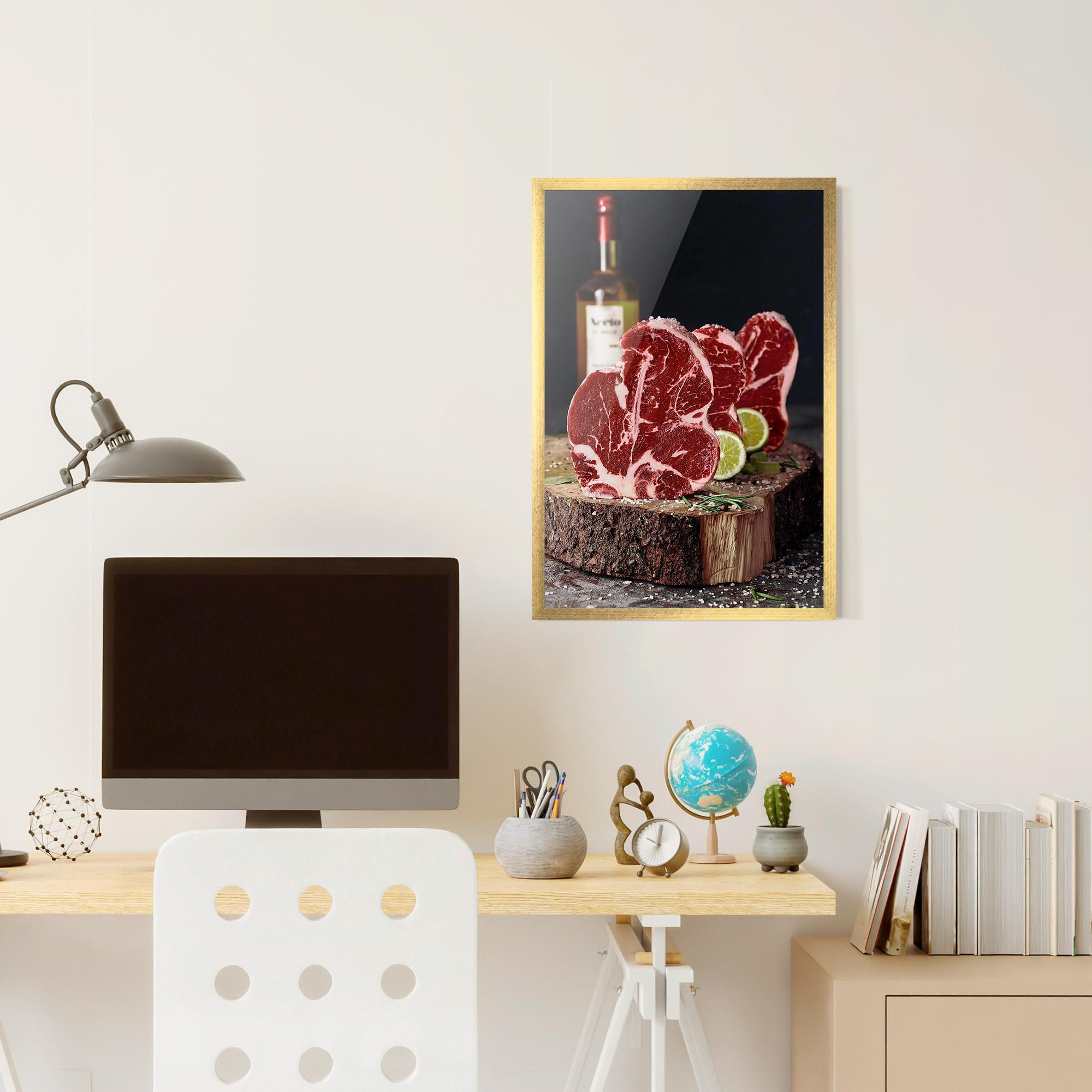 Gerahmte Poster Preparing The Meat mockup 6