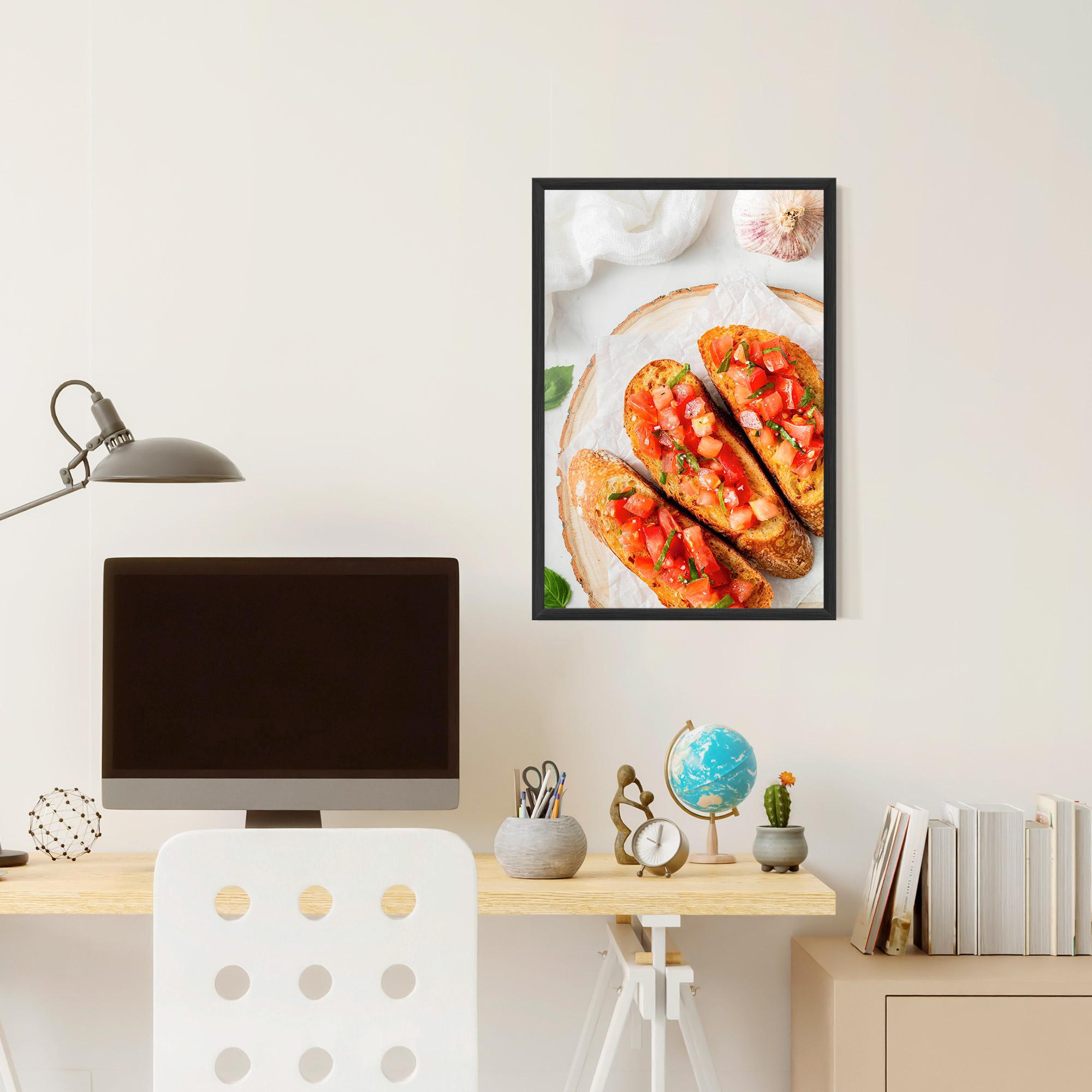 Gerahmte Poster Tomatoes On Bread mockup 6