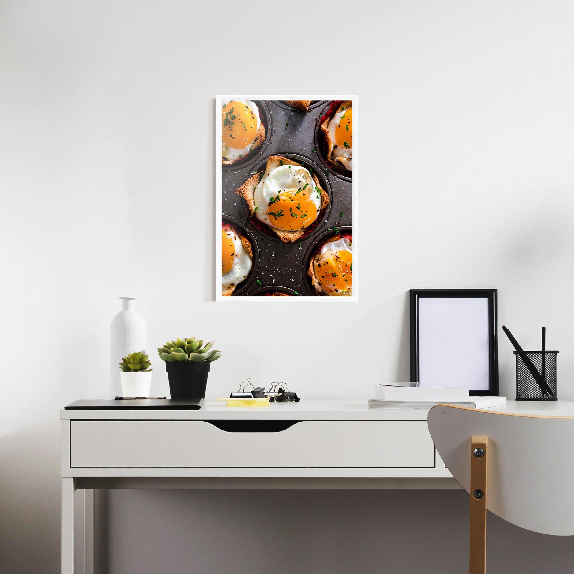 Gerahmte Poster Egg On Tray mockup 7