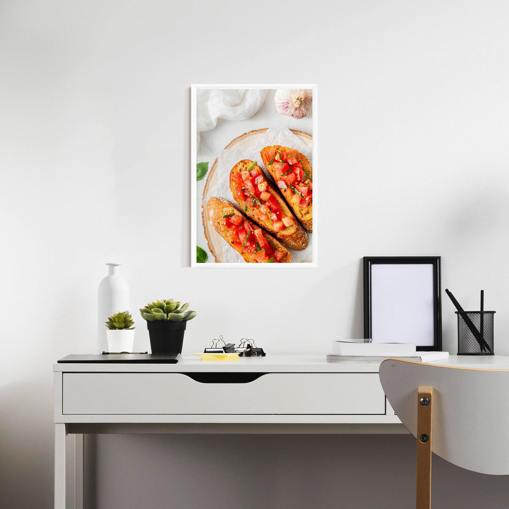 Gerahmte Poster Tomatoes On Bread mockup 7