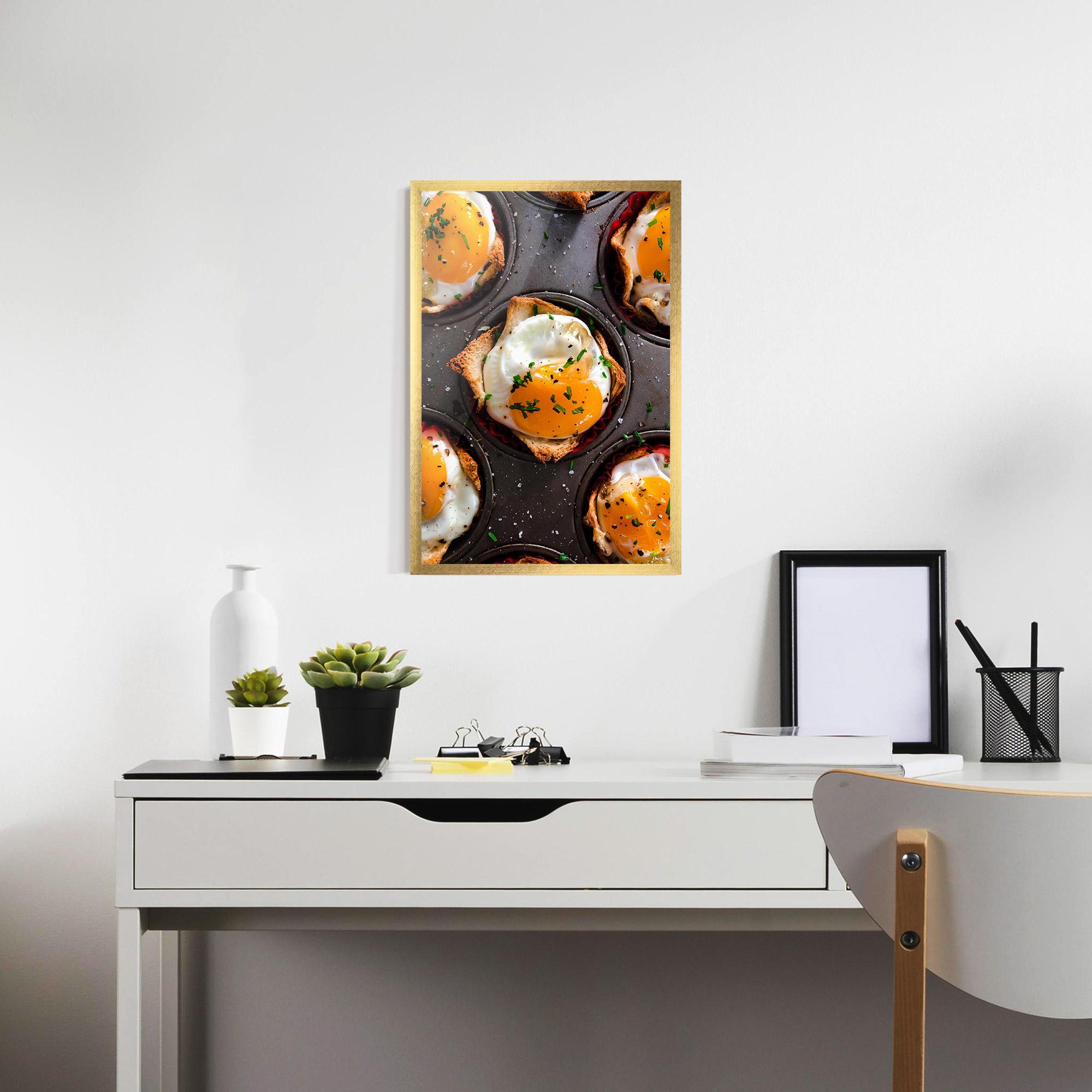 Gerahmte Poster Egg On Tray mockup 7