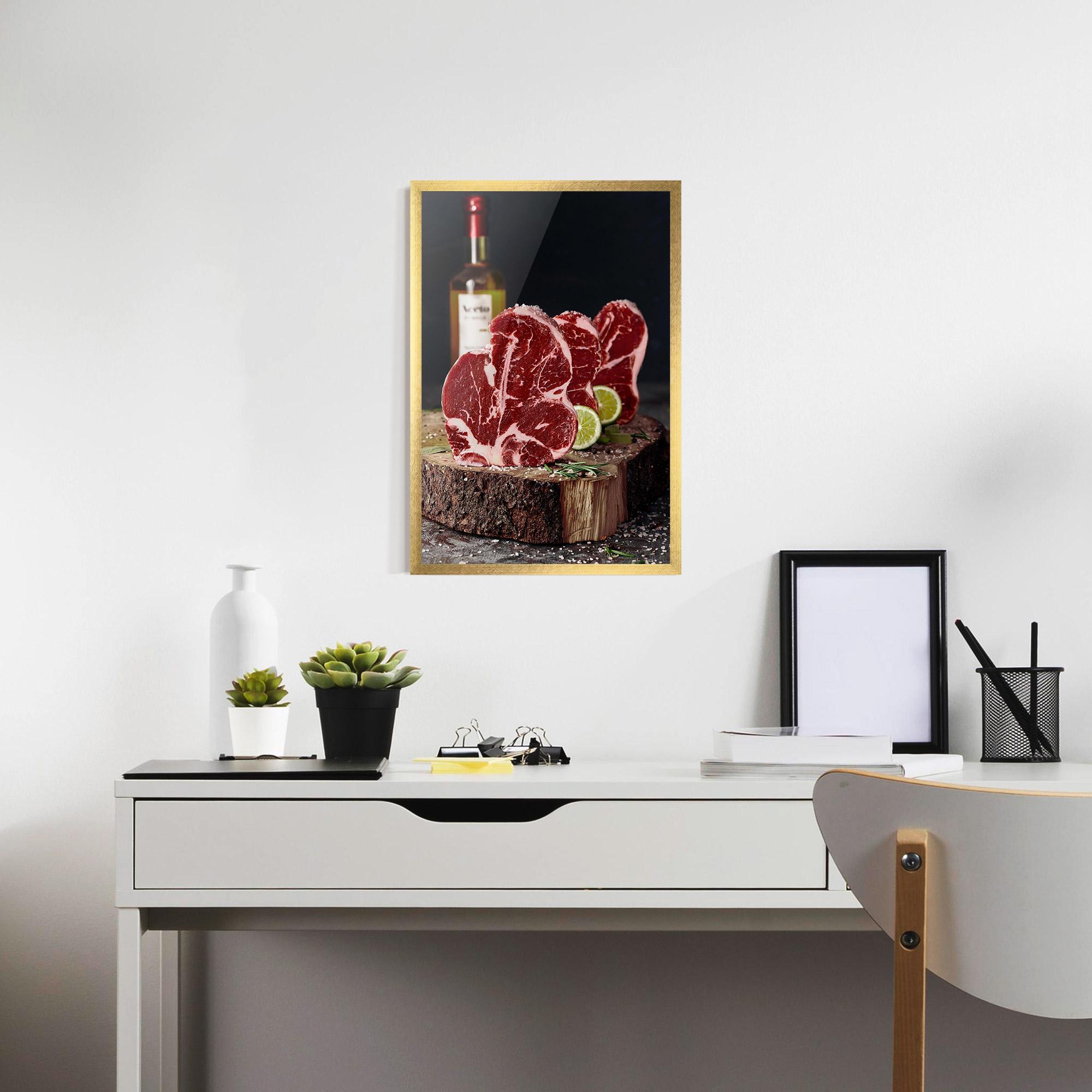 Gerahmte Poster Preparing The Meat mockup 7