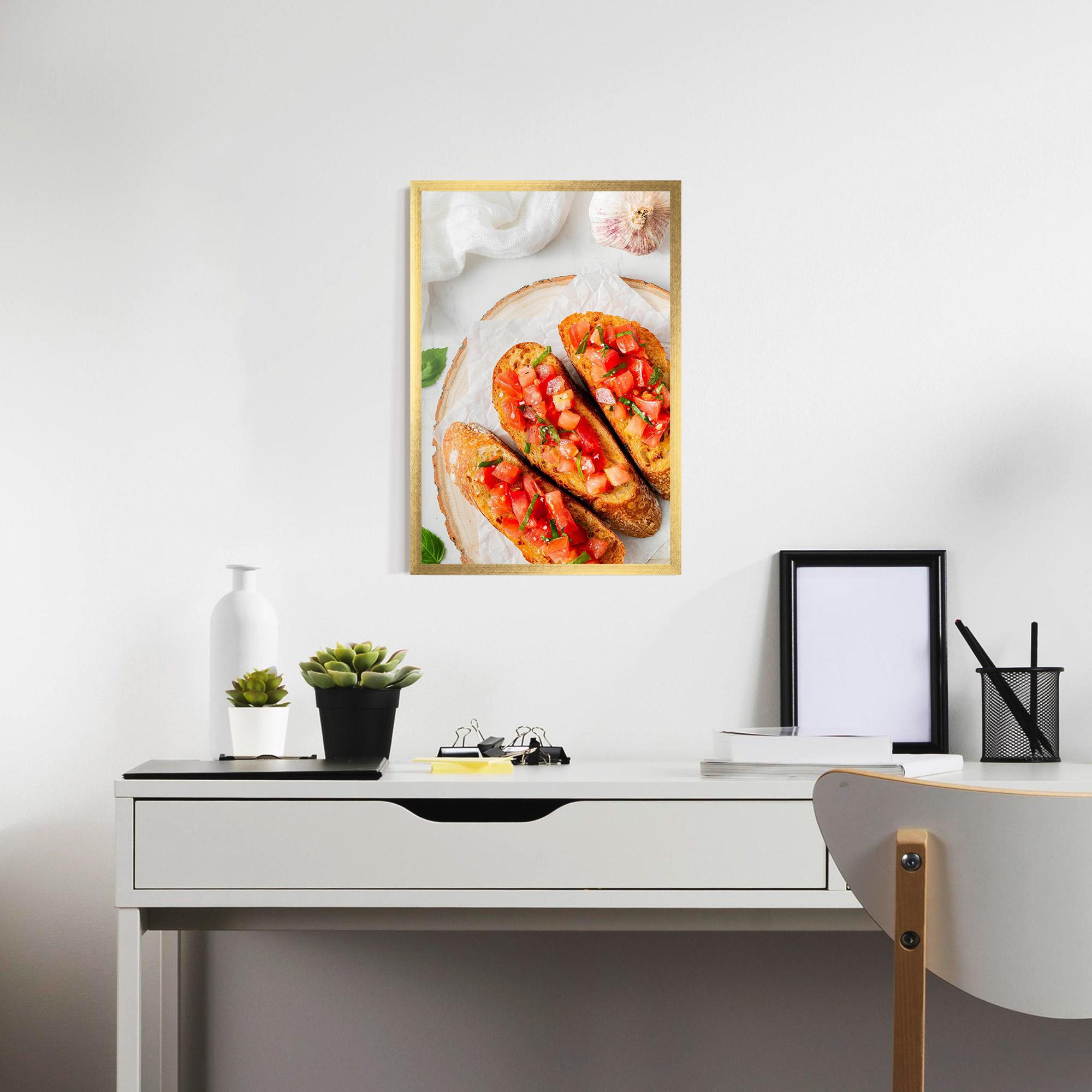 Gerahmte Poster Tomatoes On Bread mockup 7