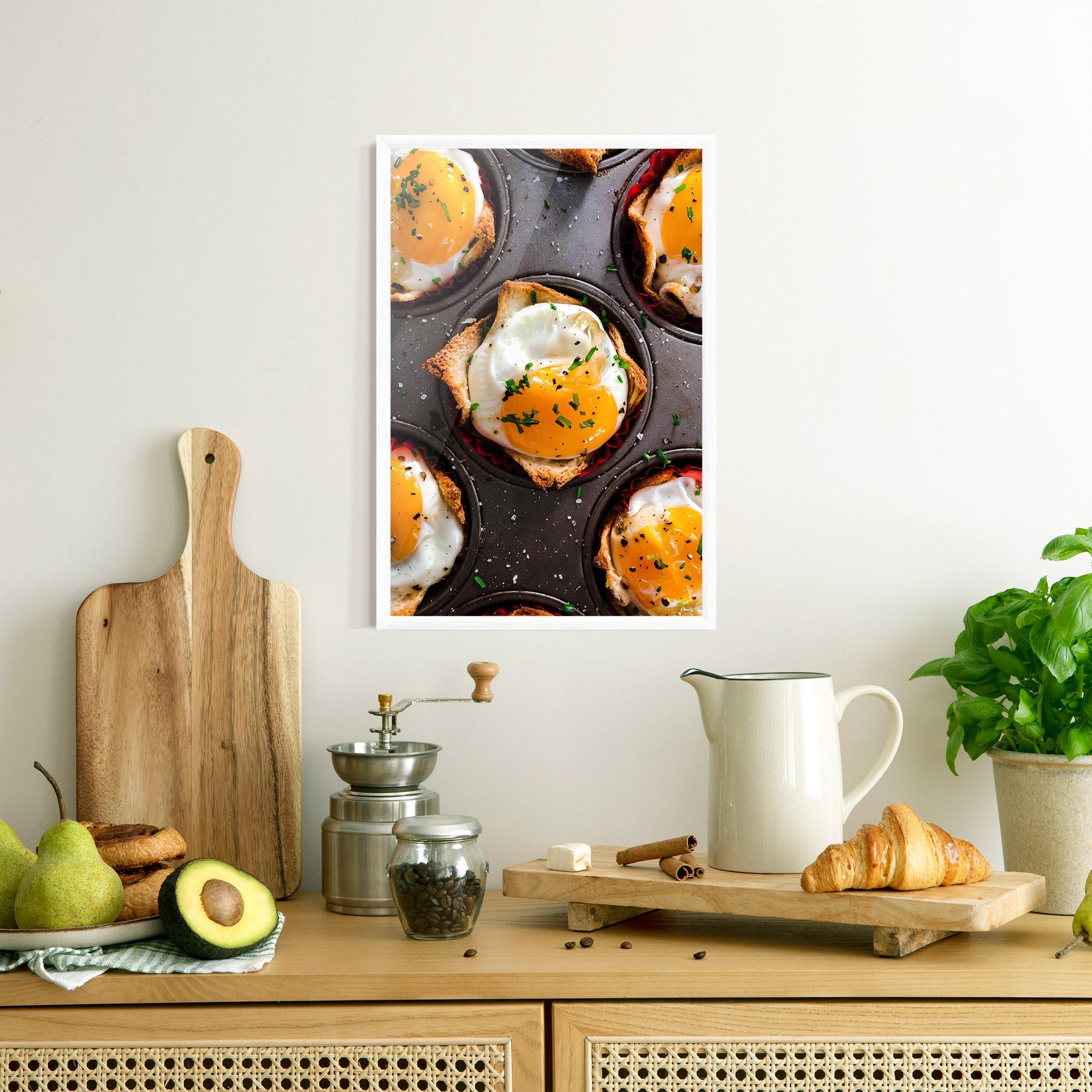 Gerahmte Poster Egg On Tray mockup 8