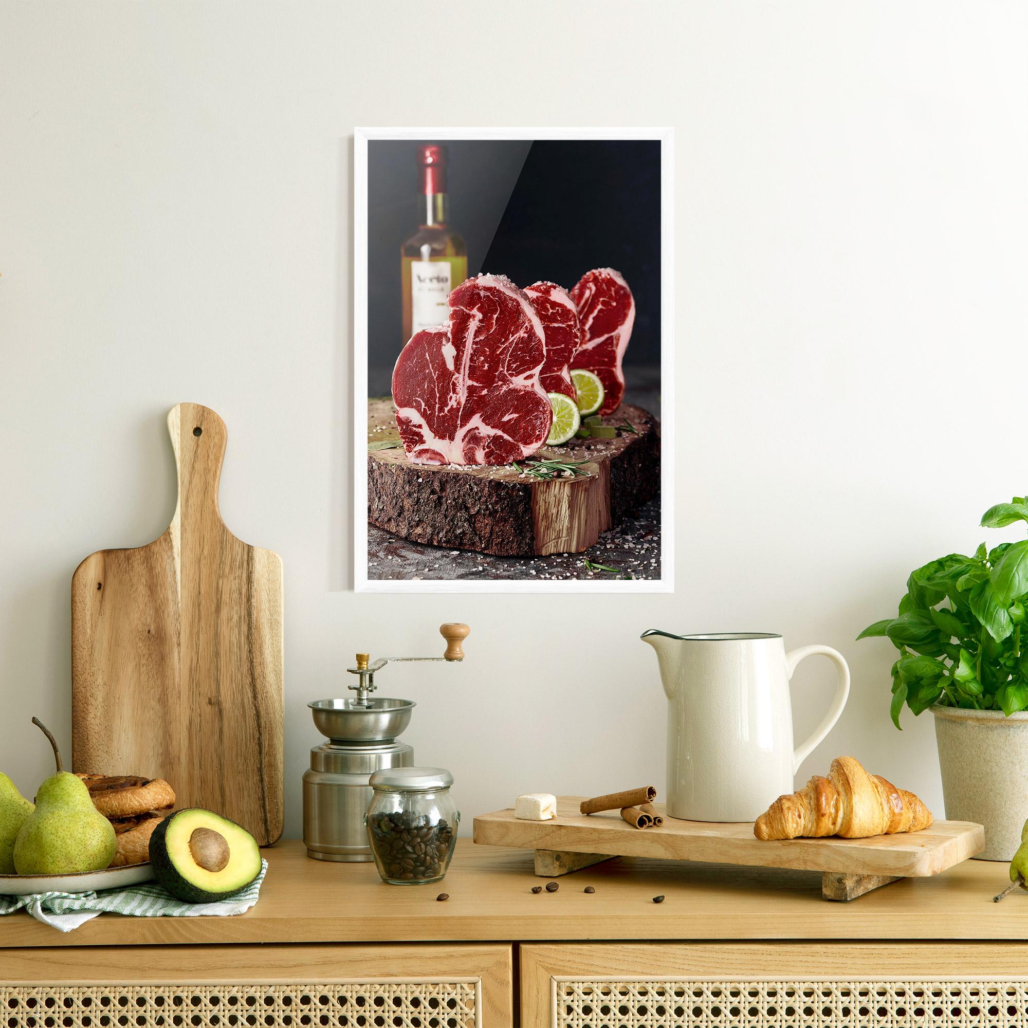Gerahmte Poster Preparing The Meat mockup 8