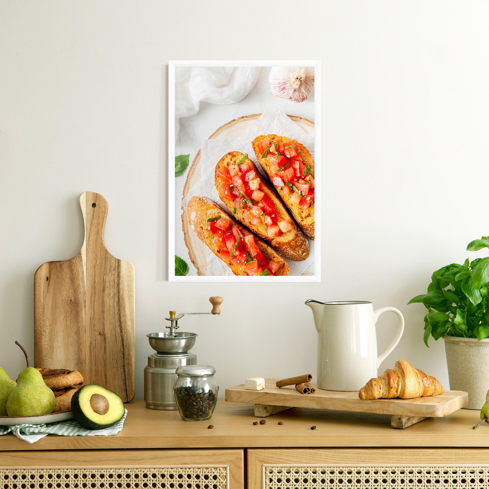 Gerahmte Poster Tomatoes On Bread mockup 8