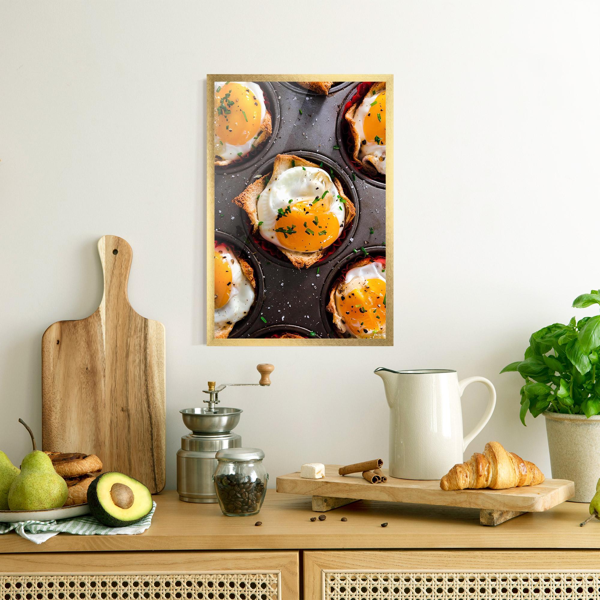 Gerahmte Poster Egg On Tray mockup 8