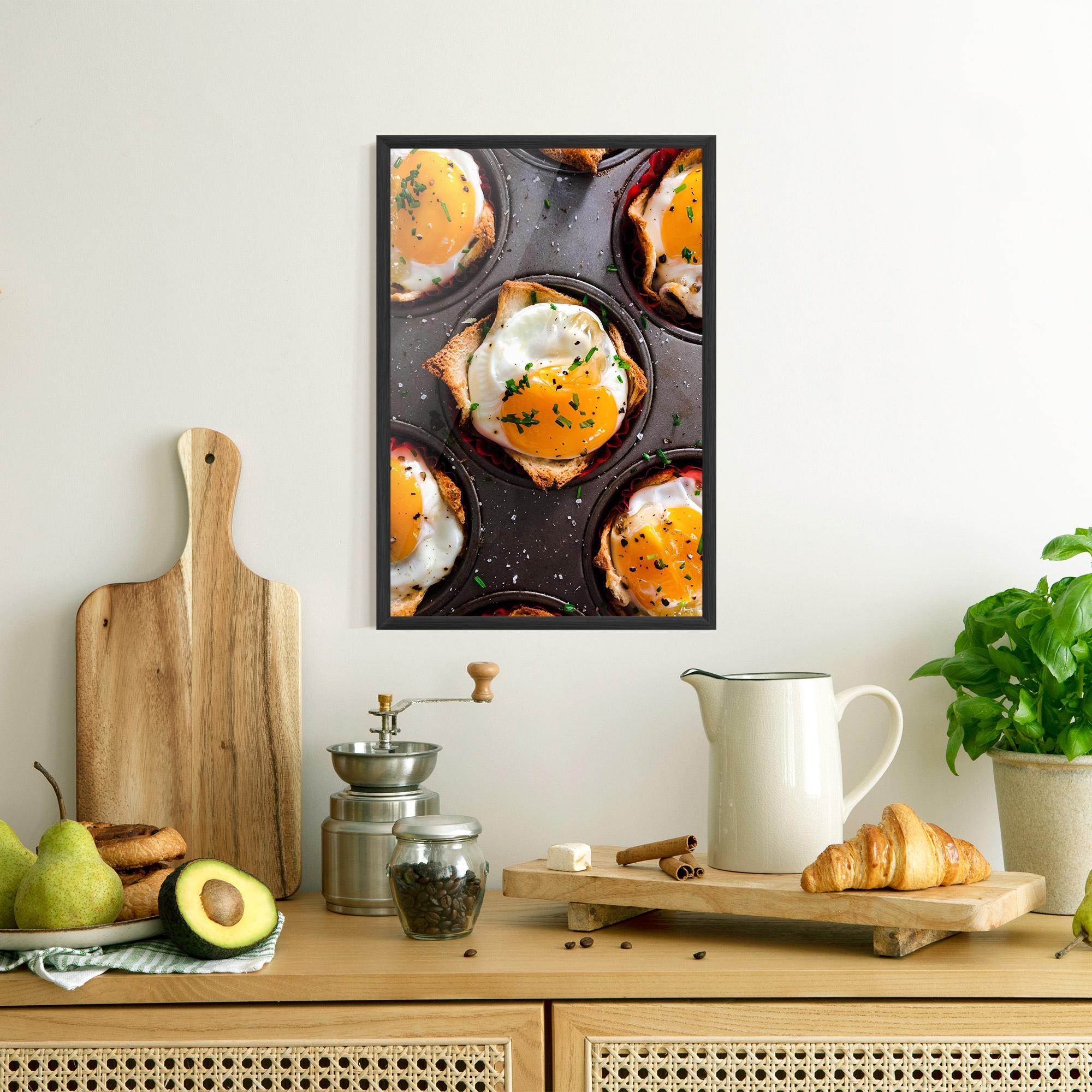 Gerahmte Poster Egg On Tray mockup 8