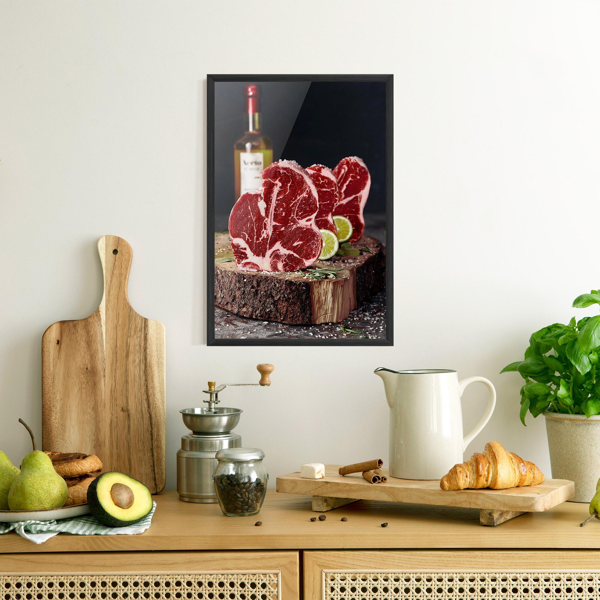 Gerahmte Poster Preparing The Meat mockup 8
