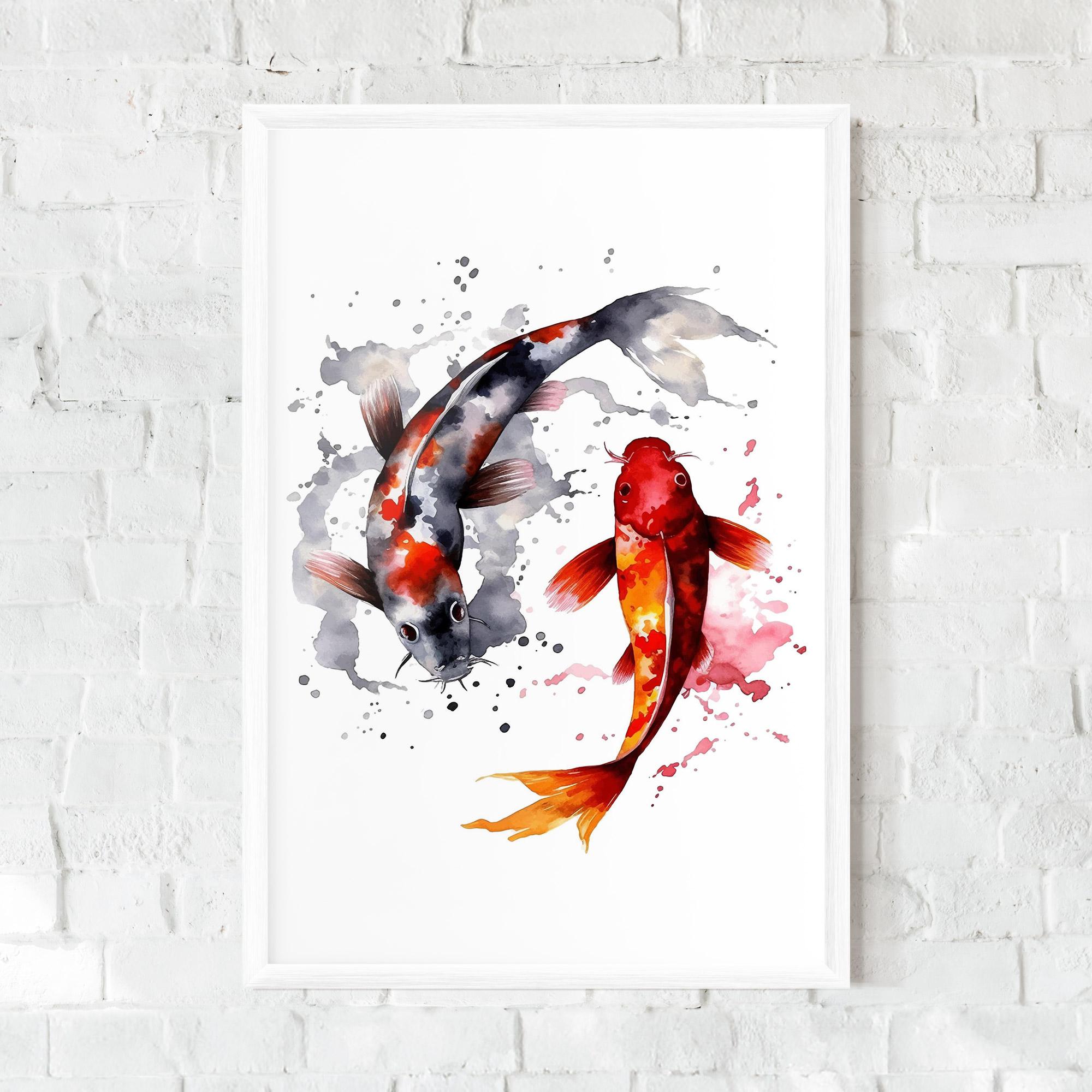 Gerahmte Poster Beautiful Koi mockup 0