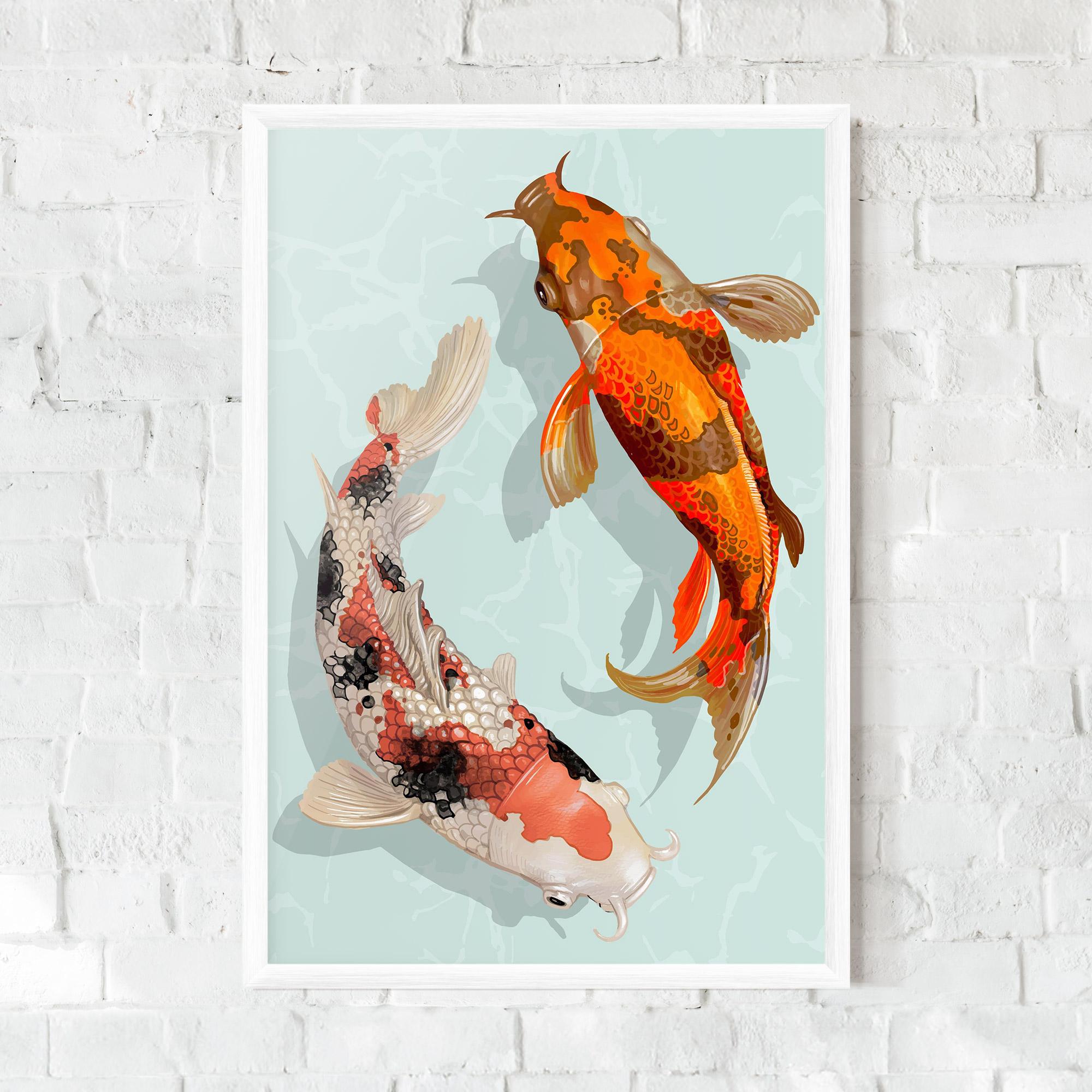 Gerahmte Poster Koi Fish mockup 0