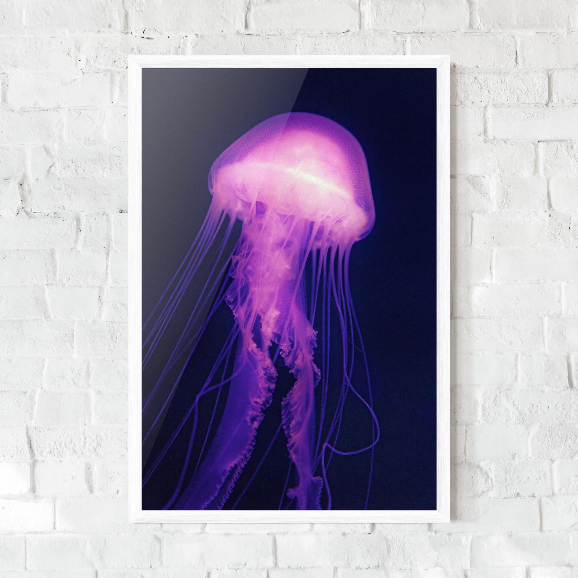 Gerahmte Poster Light Purple Jellyfish mockup 0