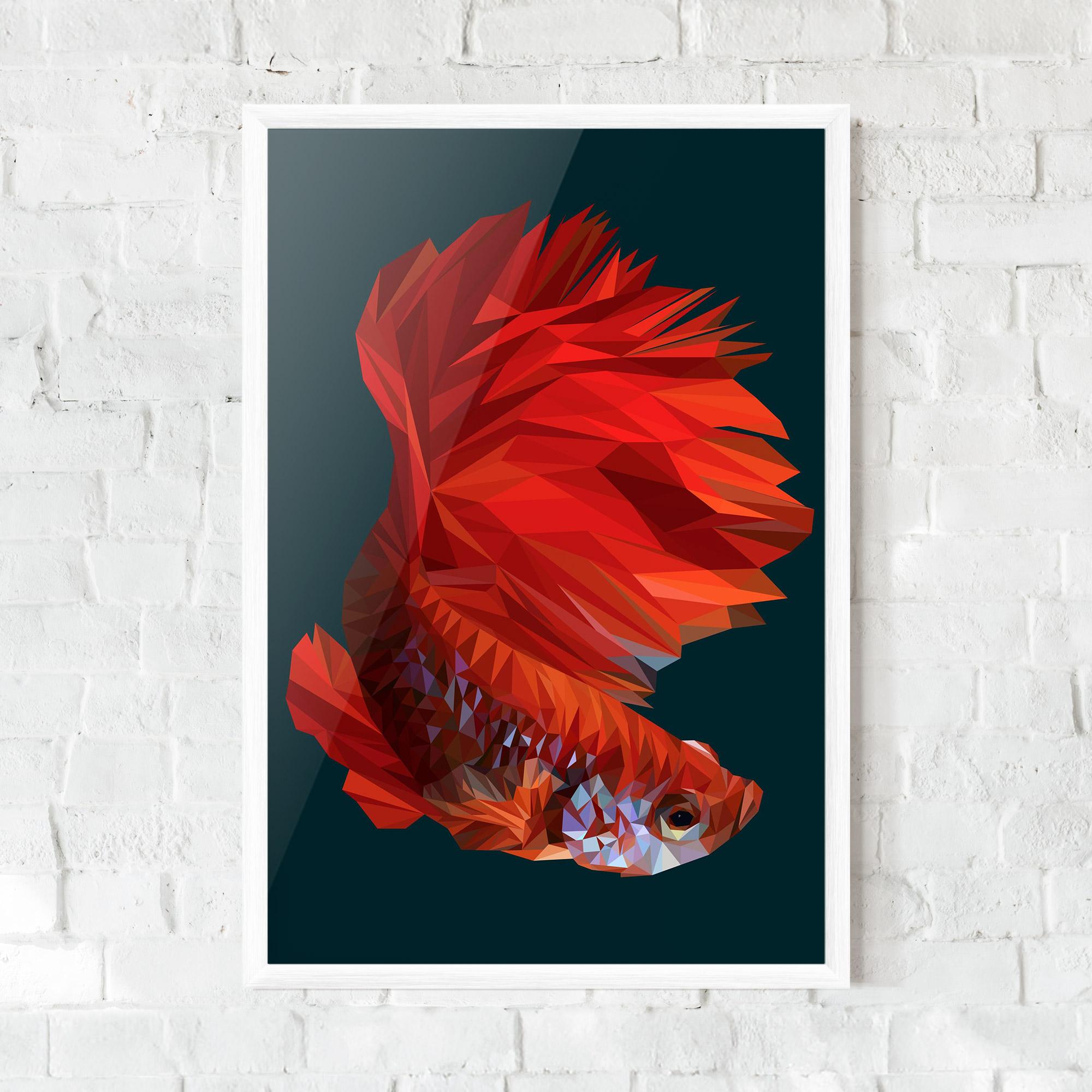 Gerahmte Poster Orange Fish mockup 0