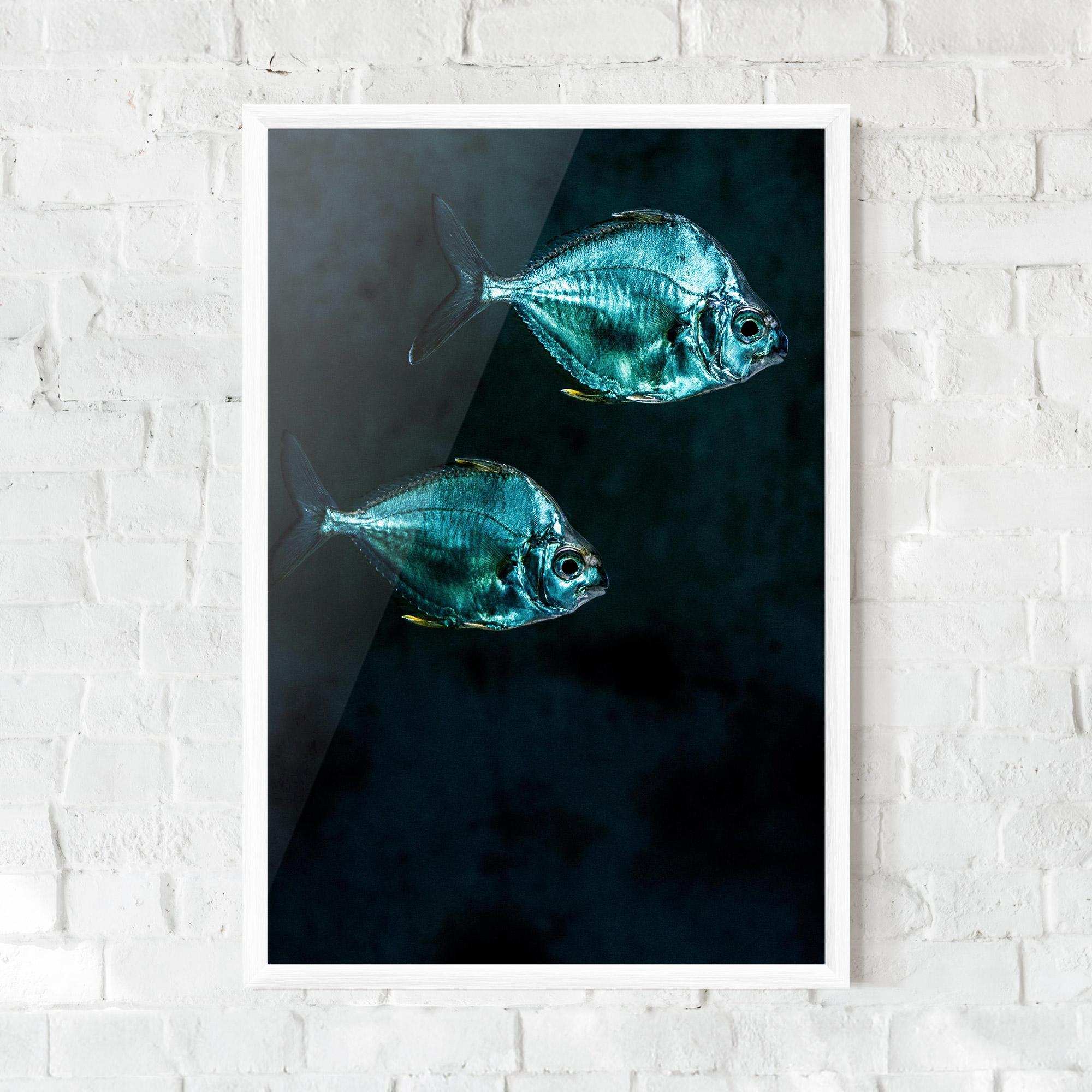 Gerahmte Poster Silver Fish mockup 0