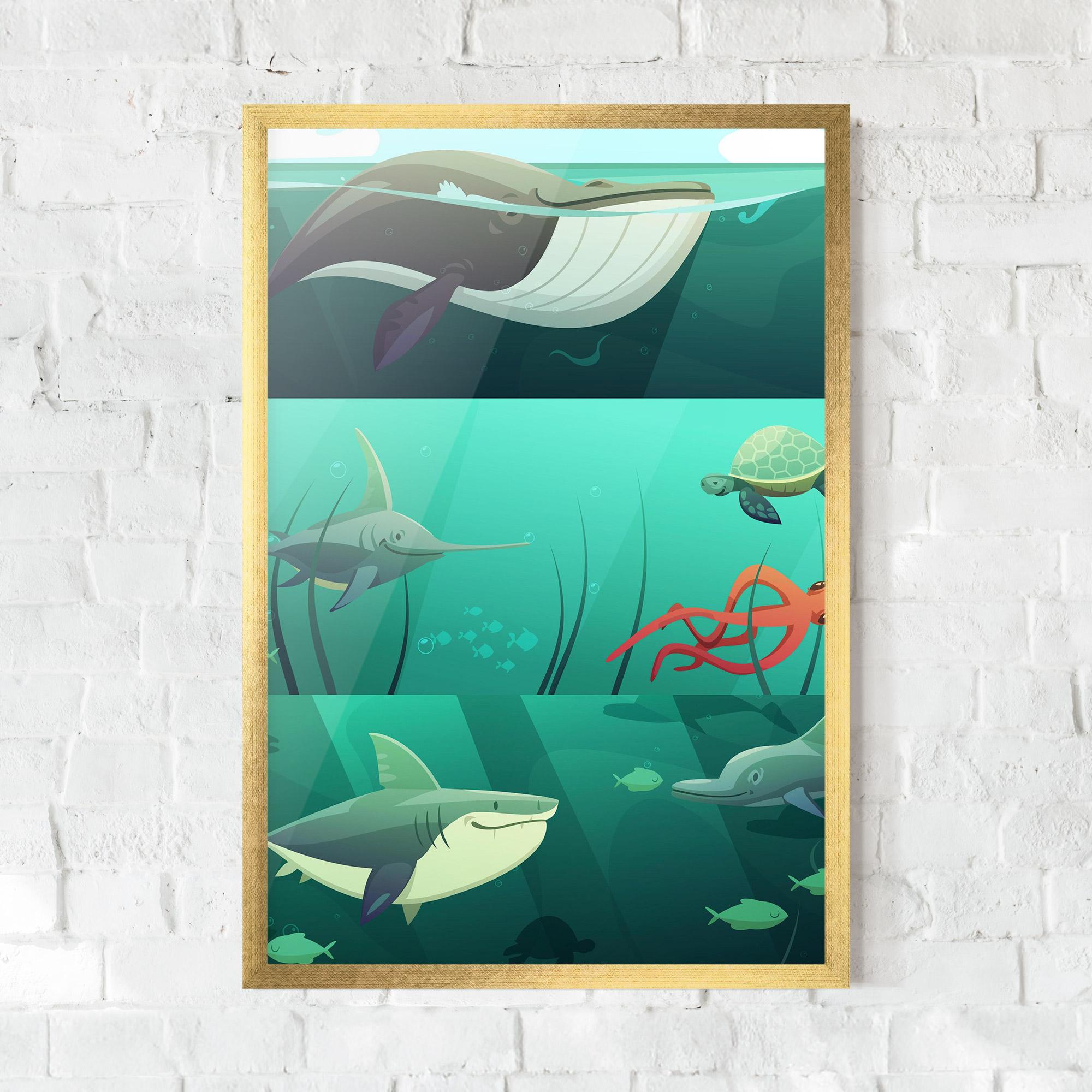 Gerahmte Poster Kids Ocean mockup 0
