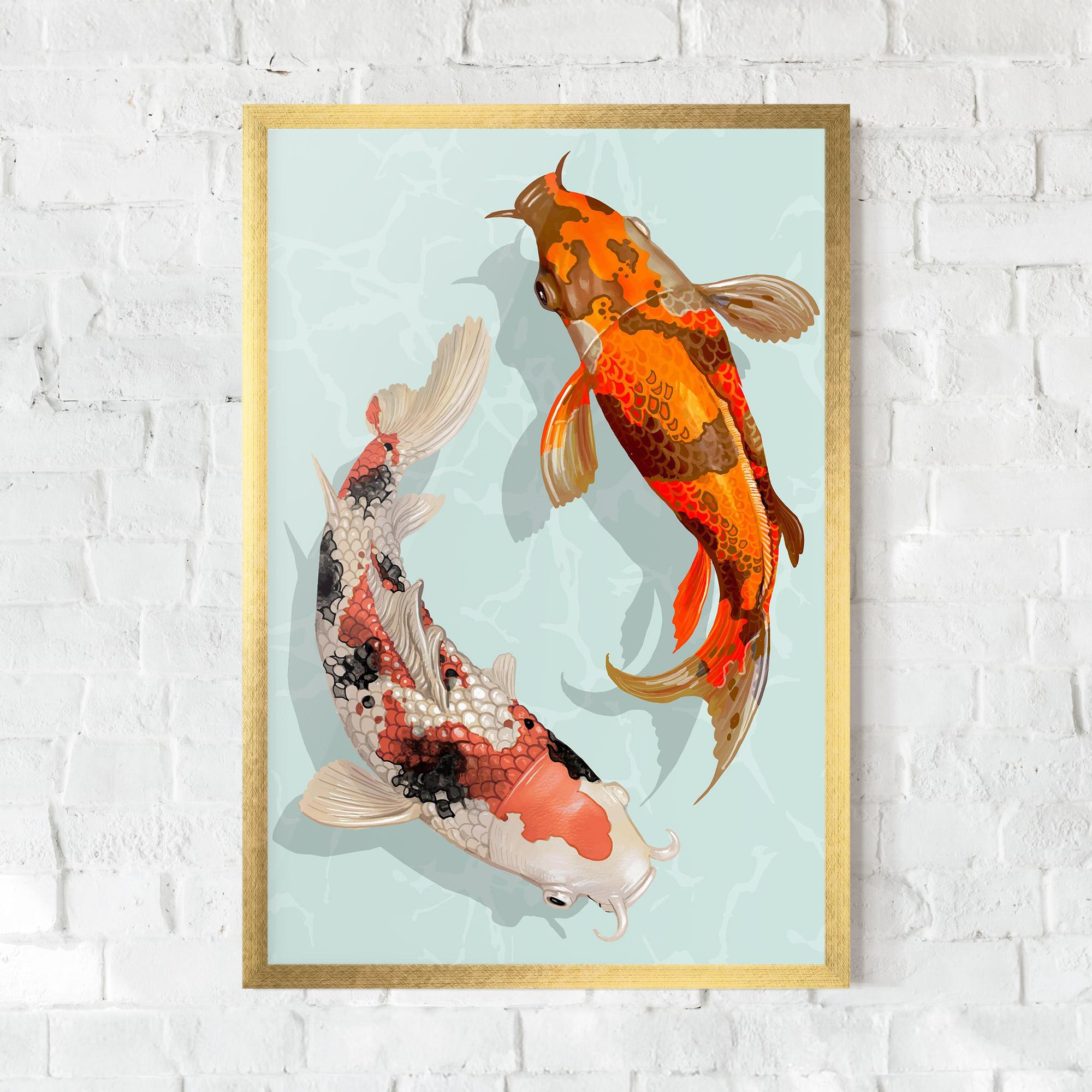 Gerahmte Poster Koi Fish mockup 0