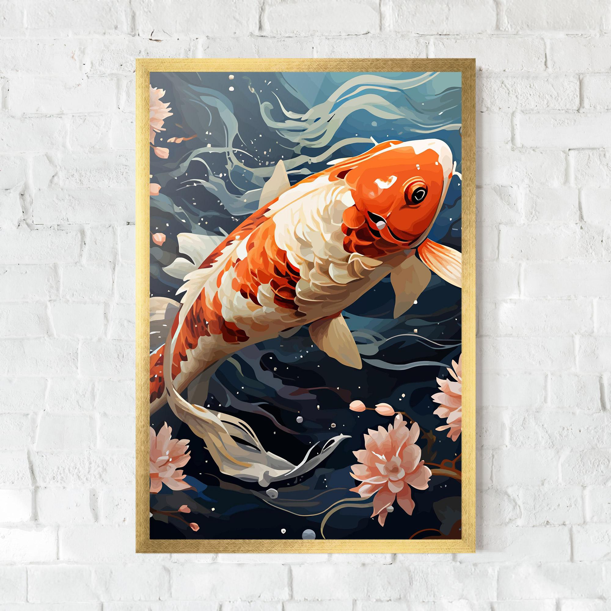 Gerahmte Poster Pretty Koi mockup 0