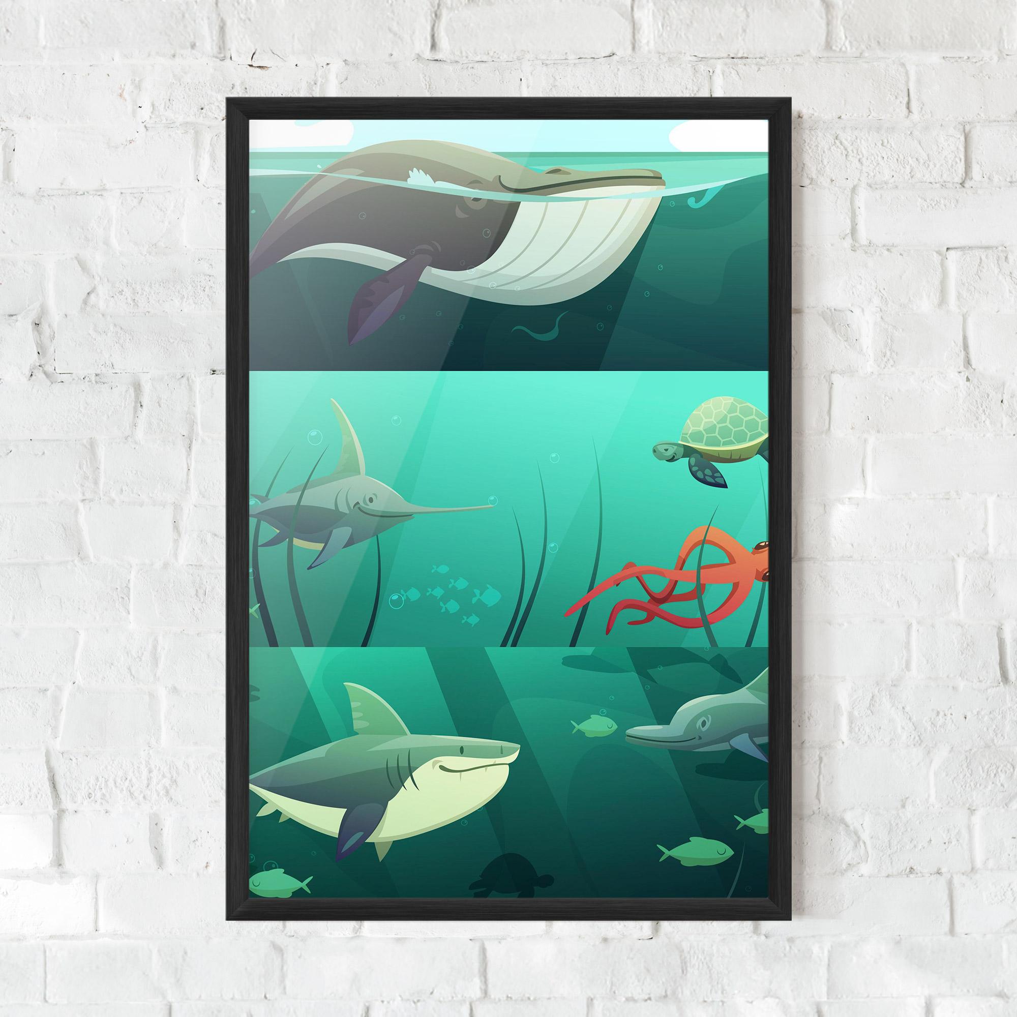 Gerahmte Poster Kids Ocean mockup 0