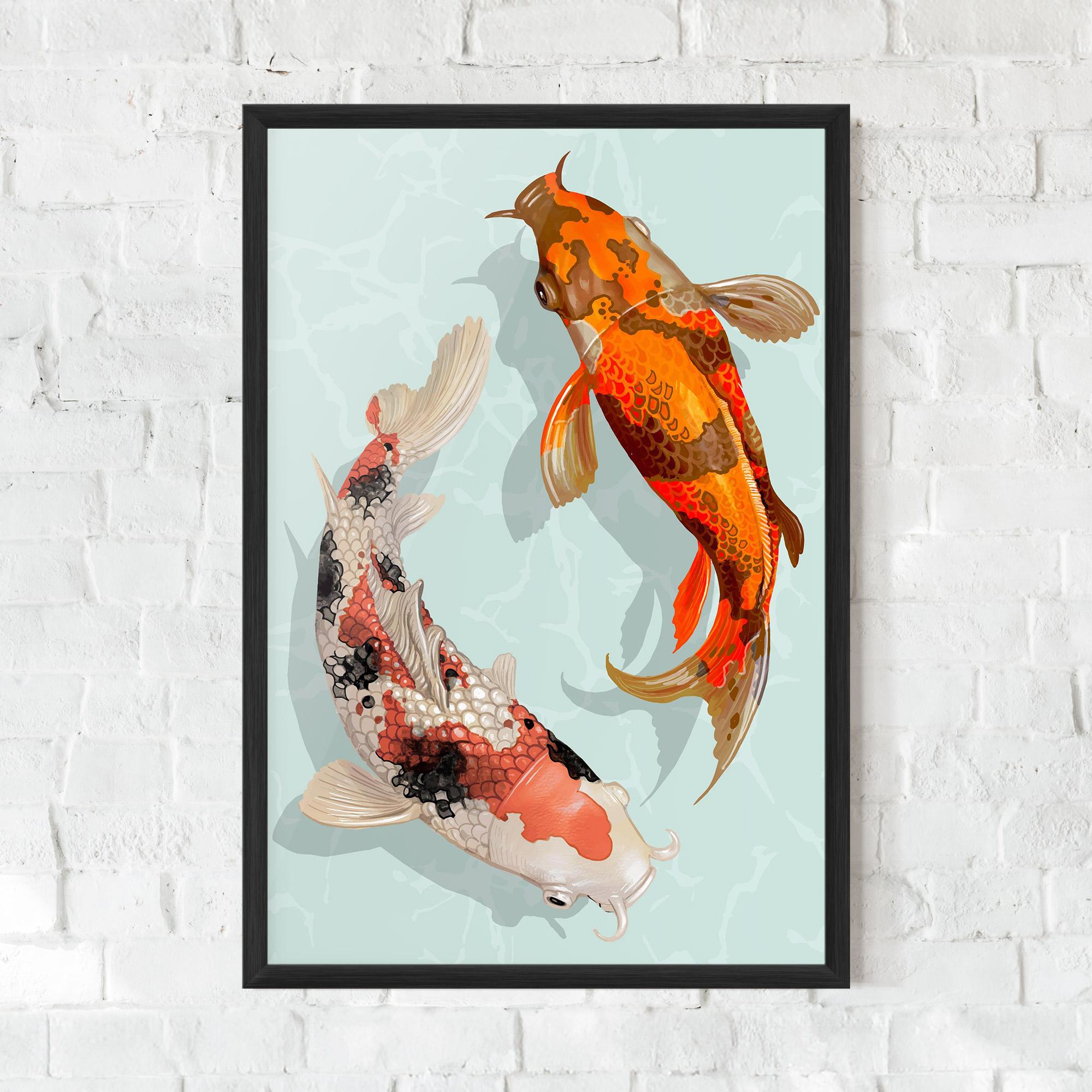 Gerahmte Poster Koi Fish mockup 0