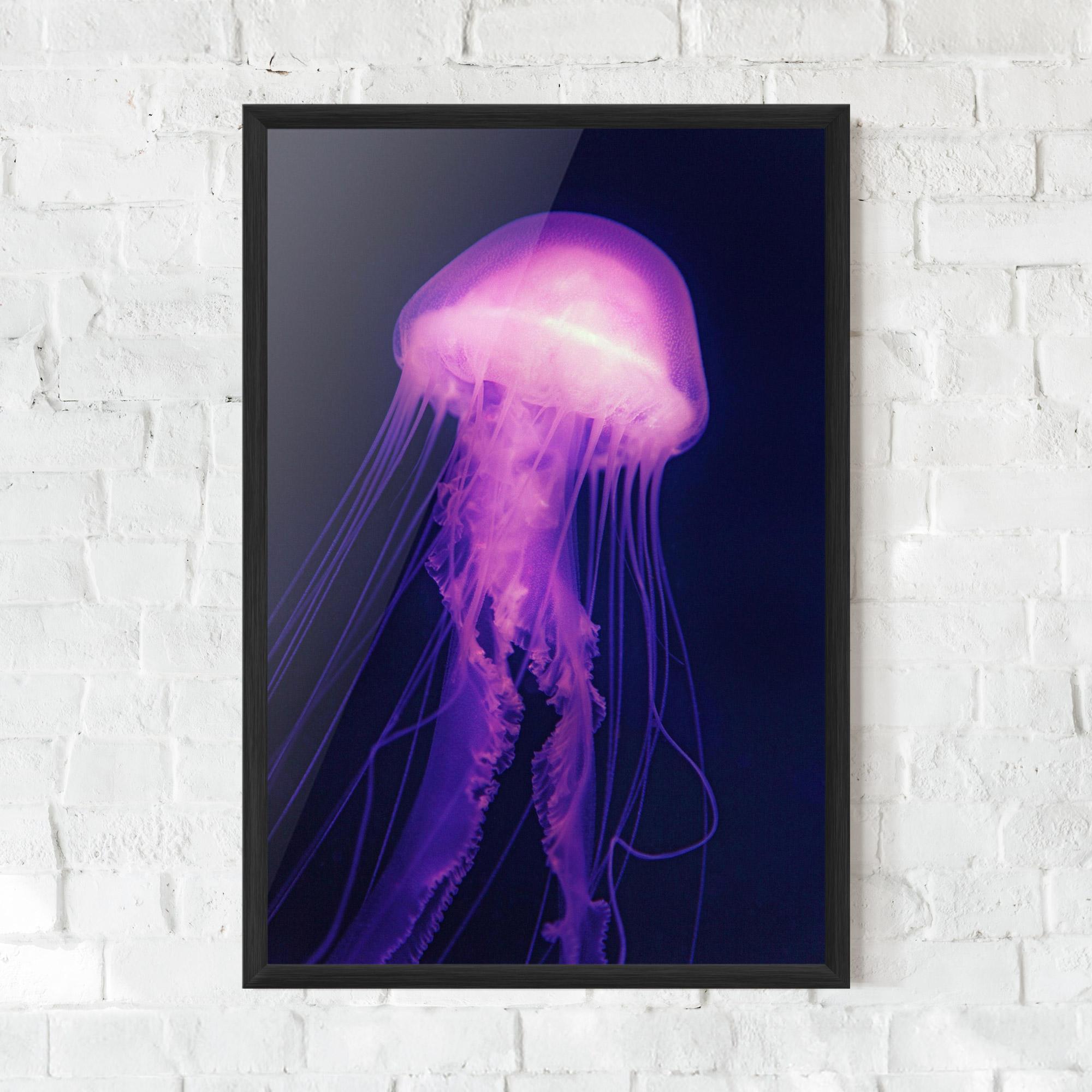 Gerahmte Poster Light Purple Jellyfish mockup 0