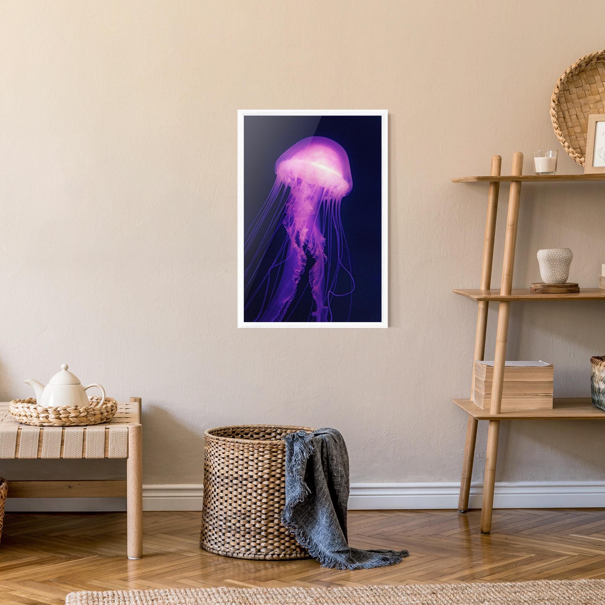 Gerahmte Poster Light Purple Jellyfish mockup 9