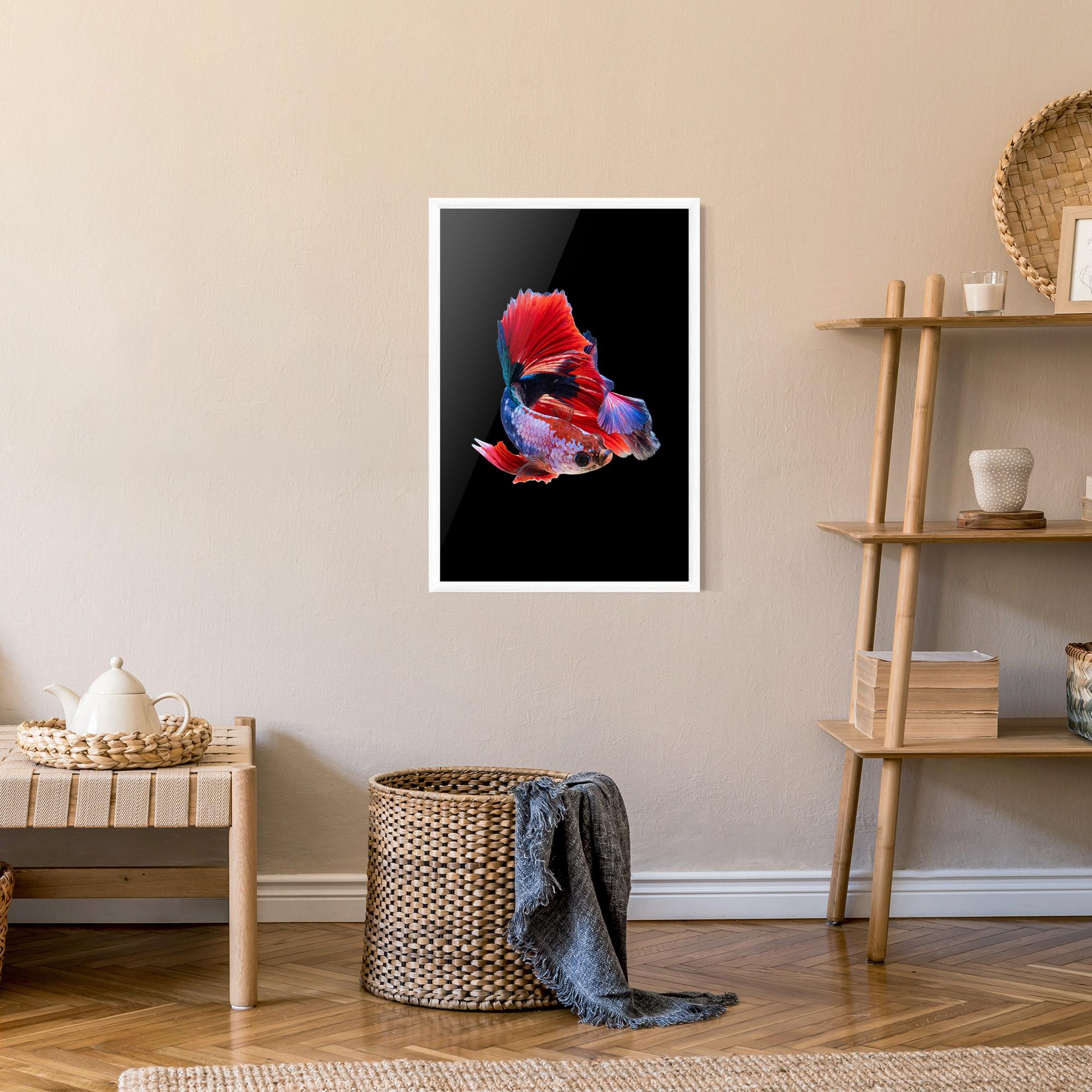 Gerahmte Poster Red Black Betta mockup 9