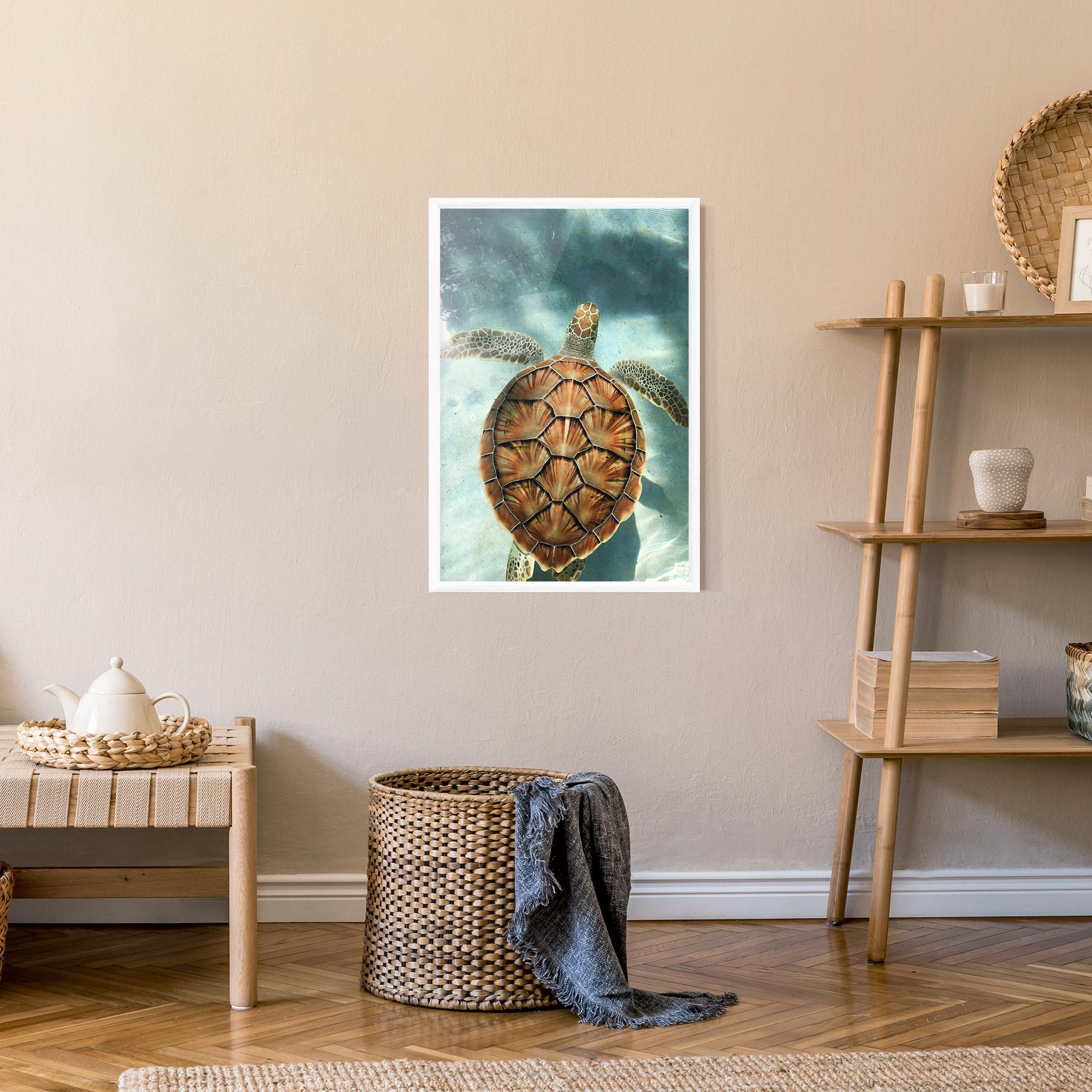 Gerahmte Poster Water Tortoise mockup 9