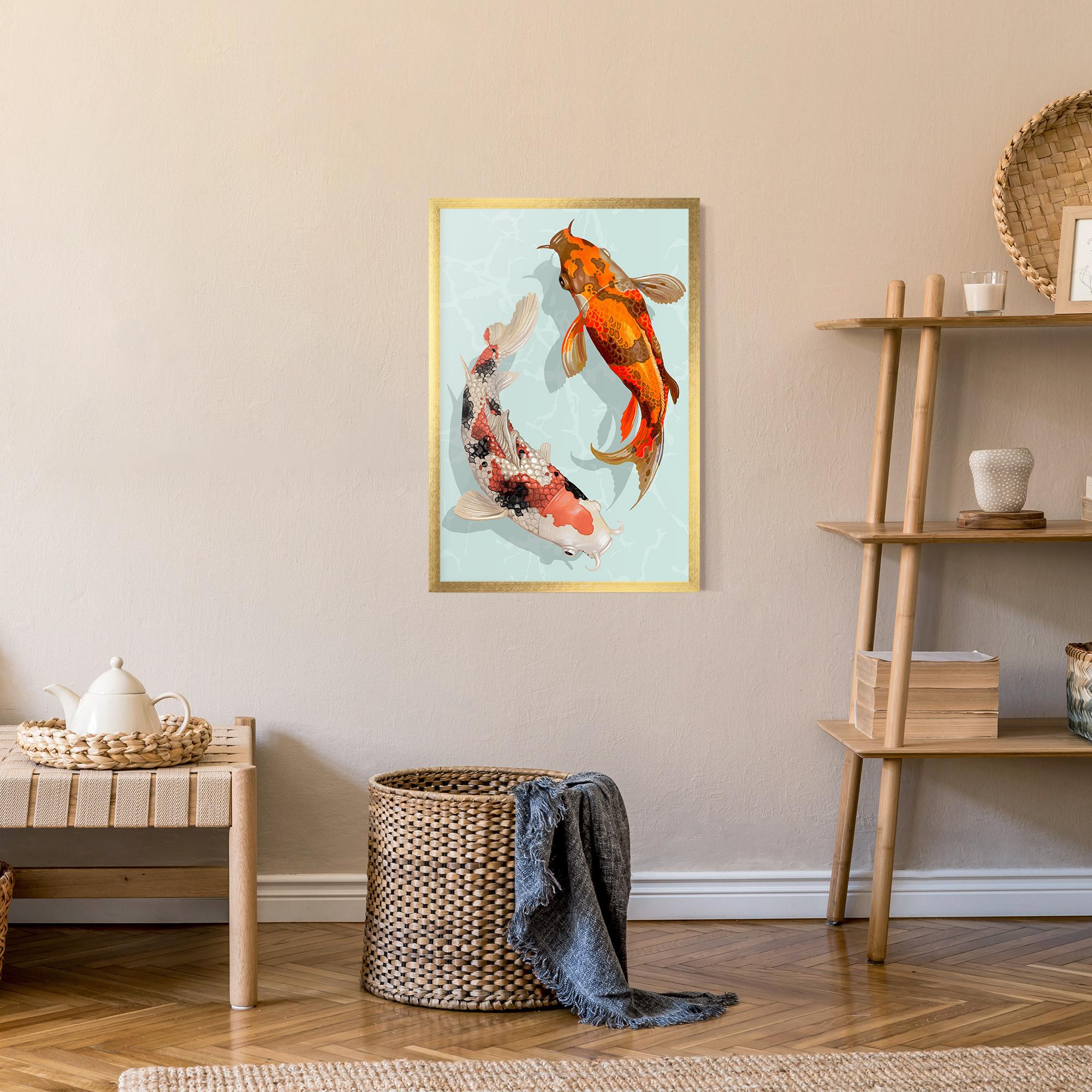 Gerahmte Poster Koi Fish mockup 9